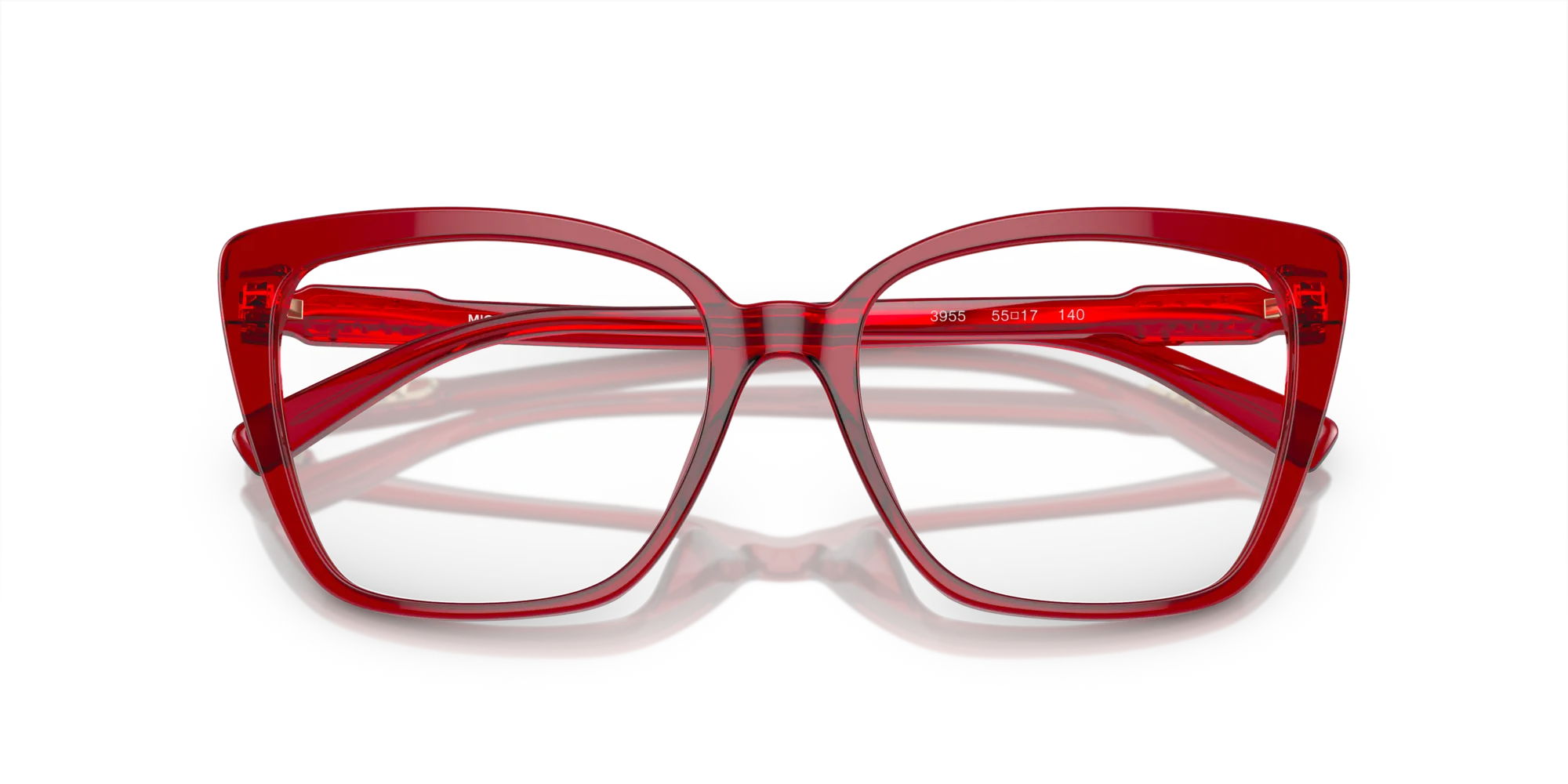 Michael Kors MK4110U AVILA 3955 Montature da vista Acetato Rosso Trasparente Squadrata Normale - immagine 2