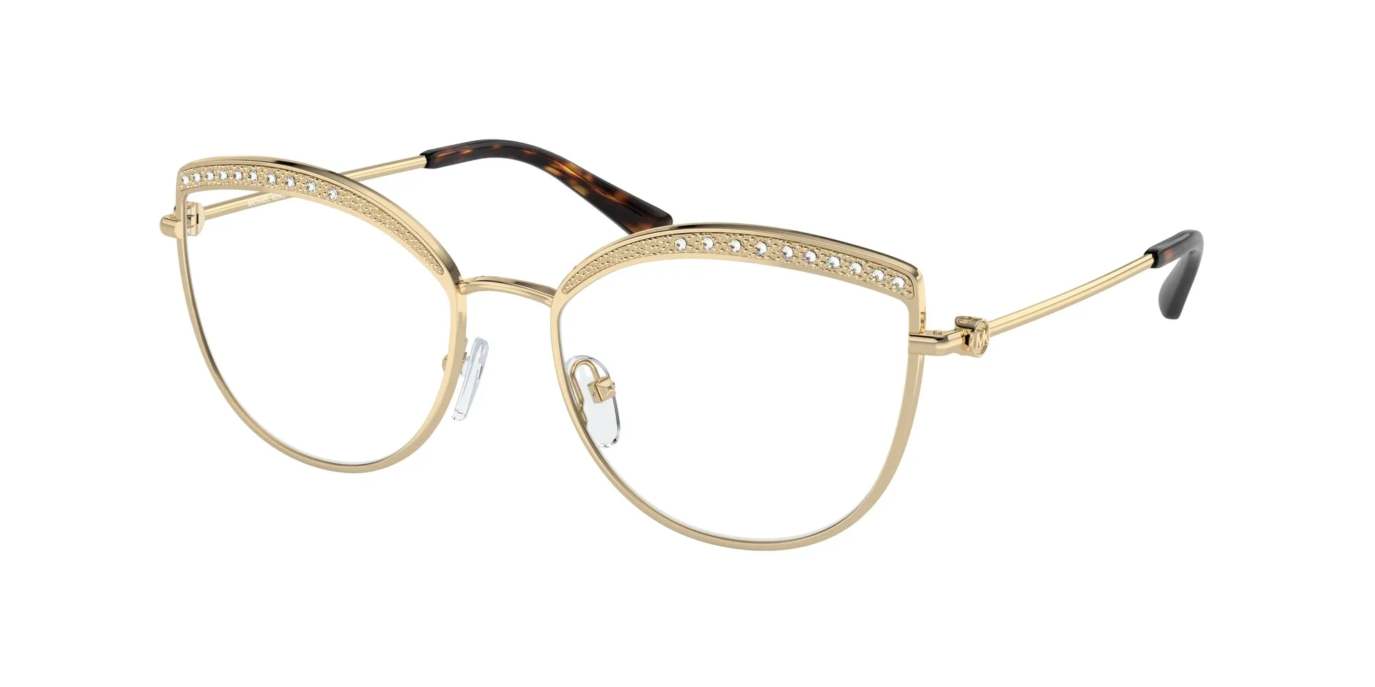 Michael Kors MK3072 NAPIER 1018 Montature da vista Metallo Oro Trasparente Cat Eye Normale - immagine 1