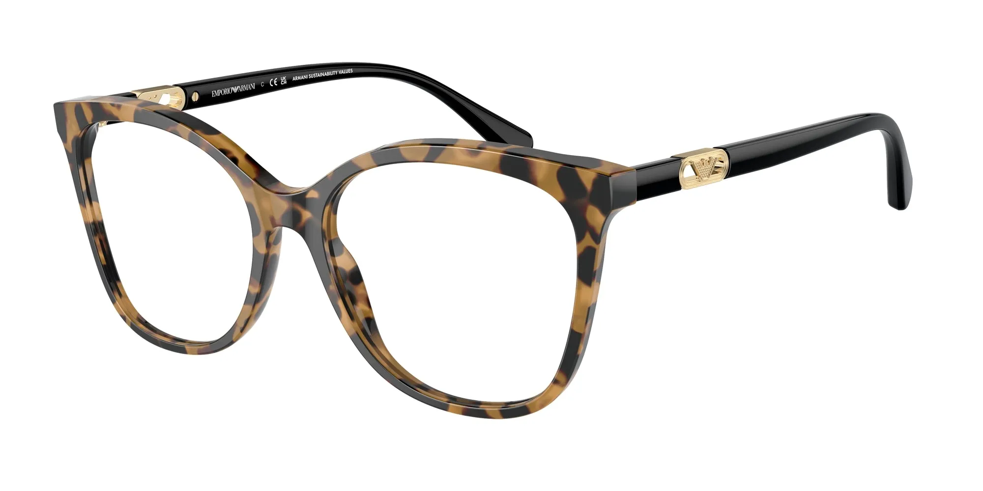 Emporio Armani EA3231 6059 Montature da vista Acetato Tartaruga Trasparente Squadrata Normale - immagine 1