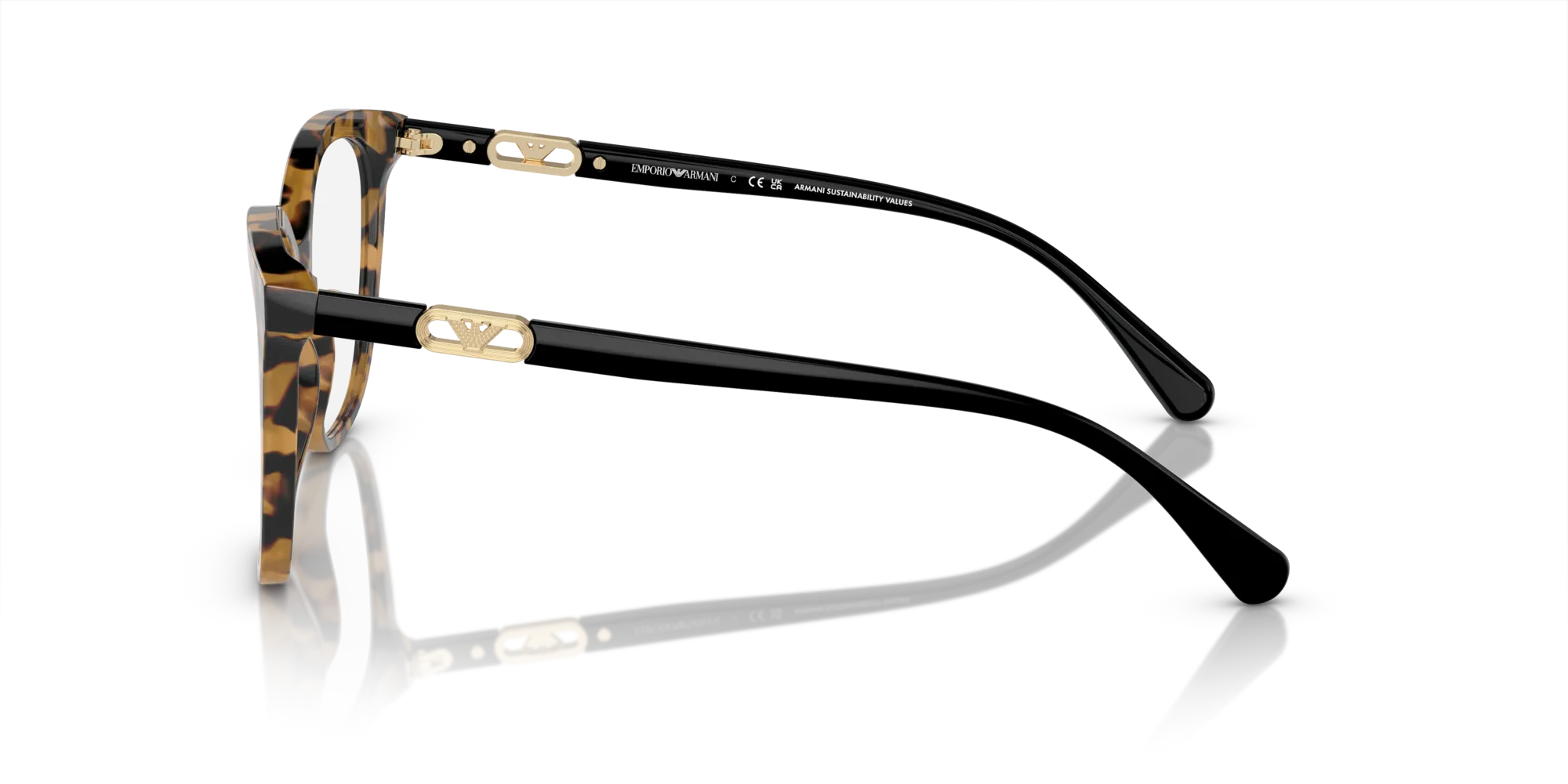 Emporio Armani EA3231 6059 Montature da vista Acetato Tartaruga Trasparente Squadrata Normale - immagine 4