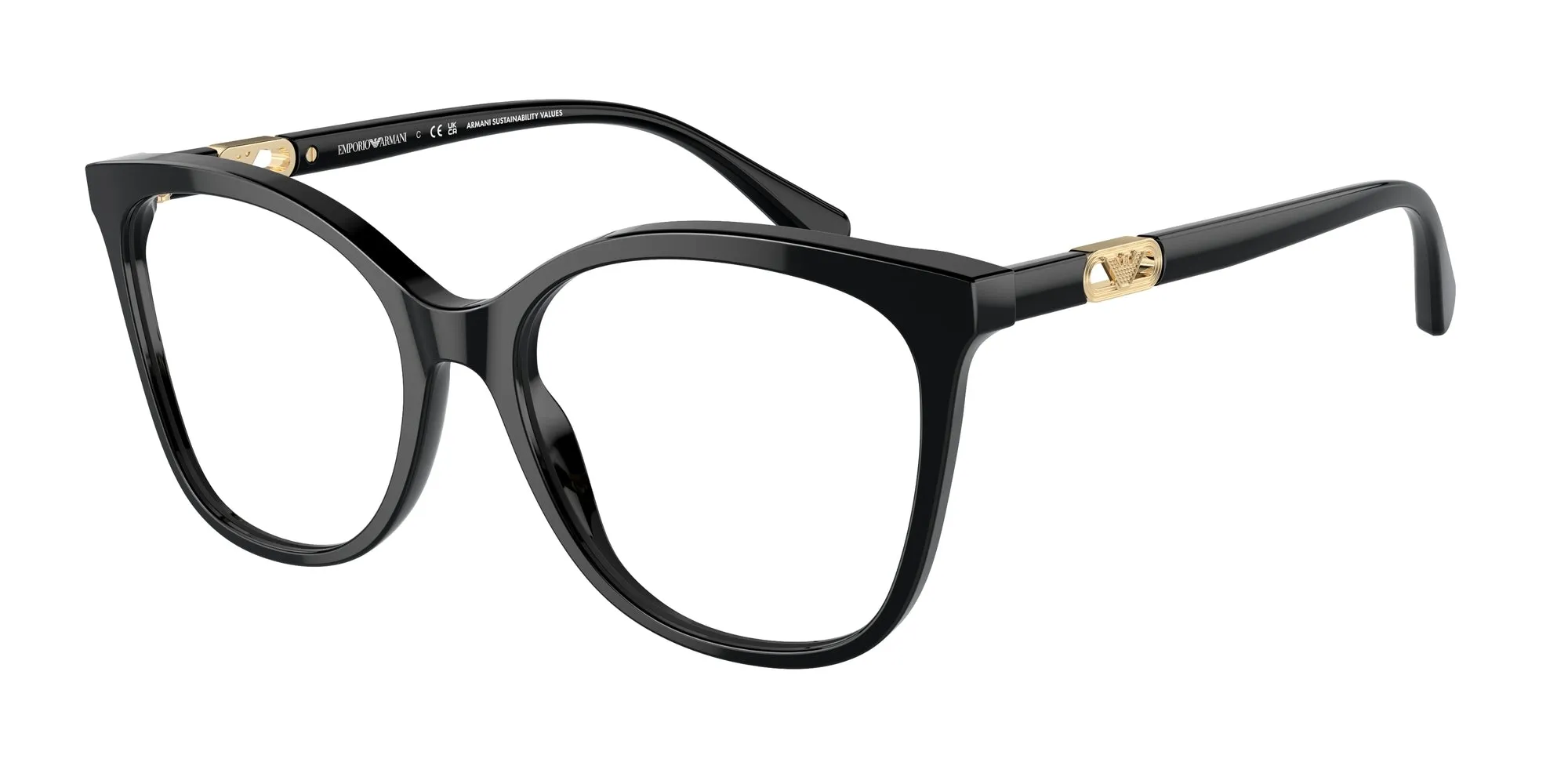 Emporio Armani EA3231 5017 Montature da vista Acetato Nero Squadrata Normale - immagine 1