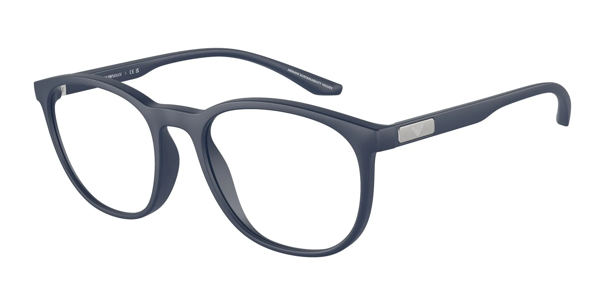 Emporio Armani EA3229 5763 Montature da vista Iniettato Blu Trasparente Pantos Normale - immagine 1