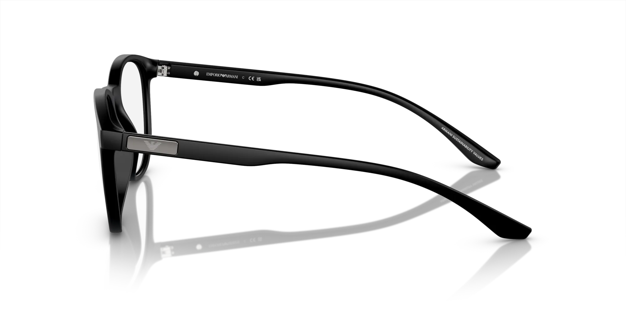 Emporio Armani EA3229 5001 Montature da vista Iniettato Nero Trasparente Pantos Normale - immagine 4