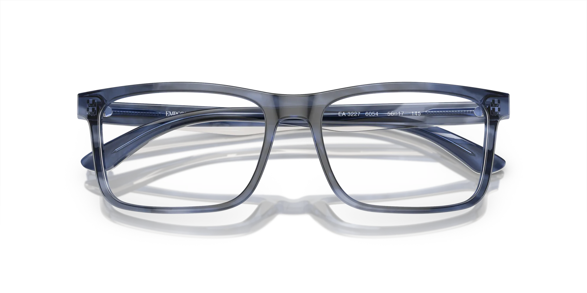 Emporio Armani EA3227 6054 Montature da vista Acetato Blu Trasparente Pillow Normale - immagine 2