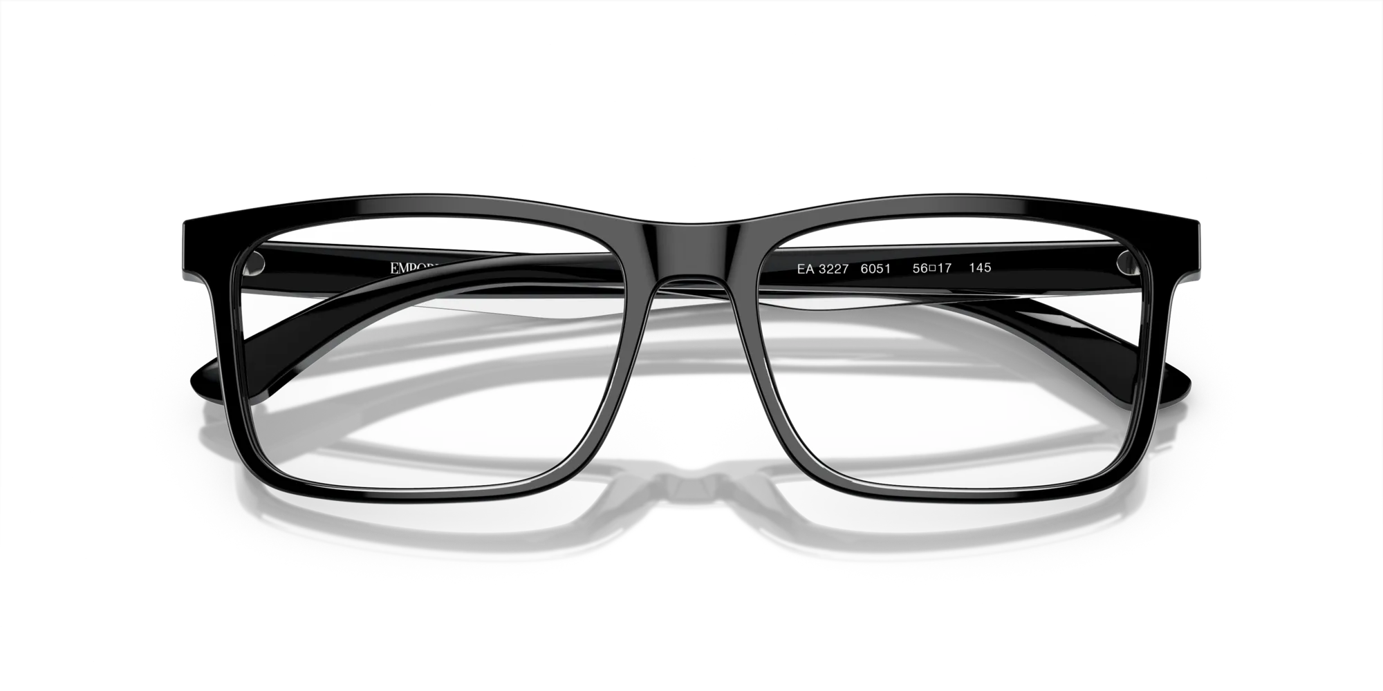 Emporio Armani EA3227 6051 Montature da vista Acetato Nero Pillow Normale - immagine 2