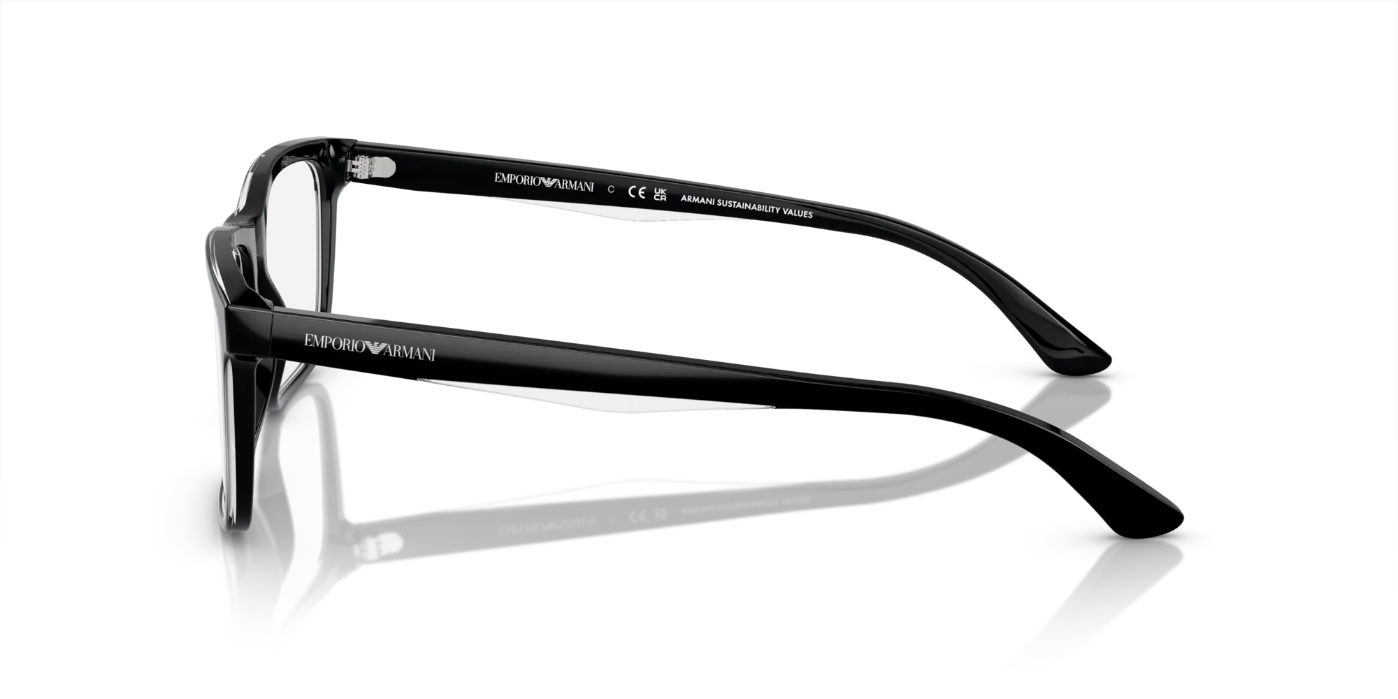 Emporio Armani EA3227 6051 Montature da vista Acetato Nero Pillow Normale - immagine 4