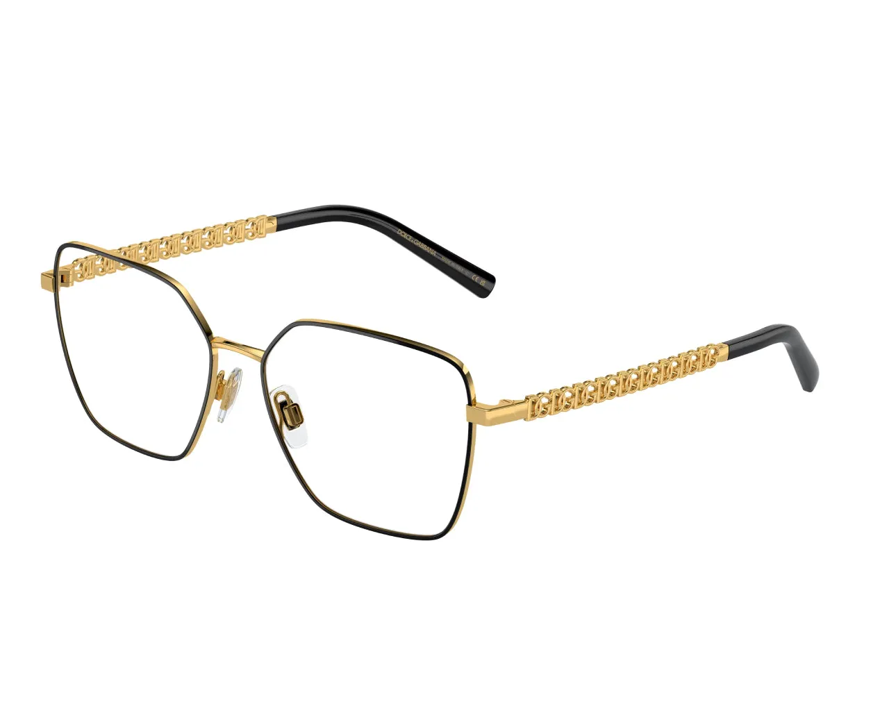 Dolce & Gabbana DG1351 1334 Montature da vista Acciaio Nero Squadrata Normale - immagine 1