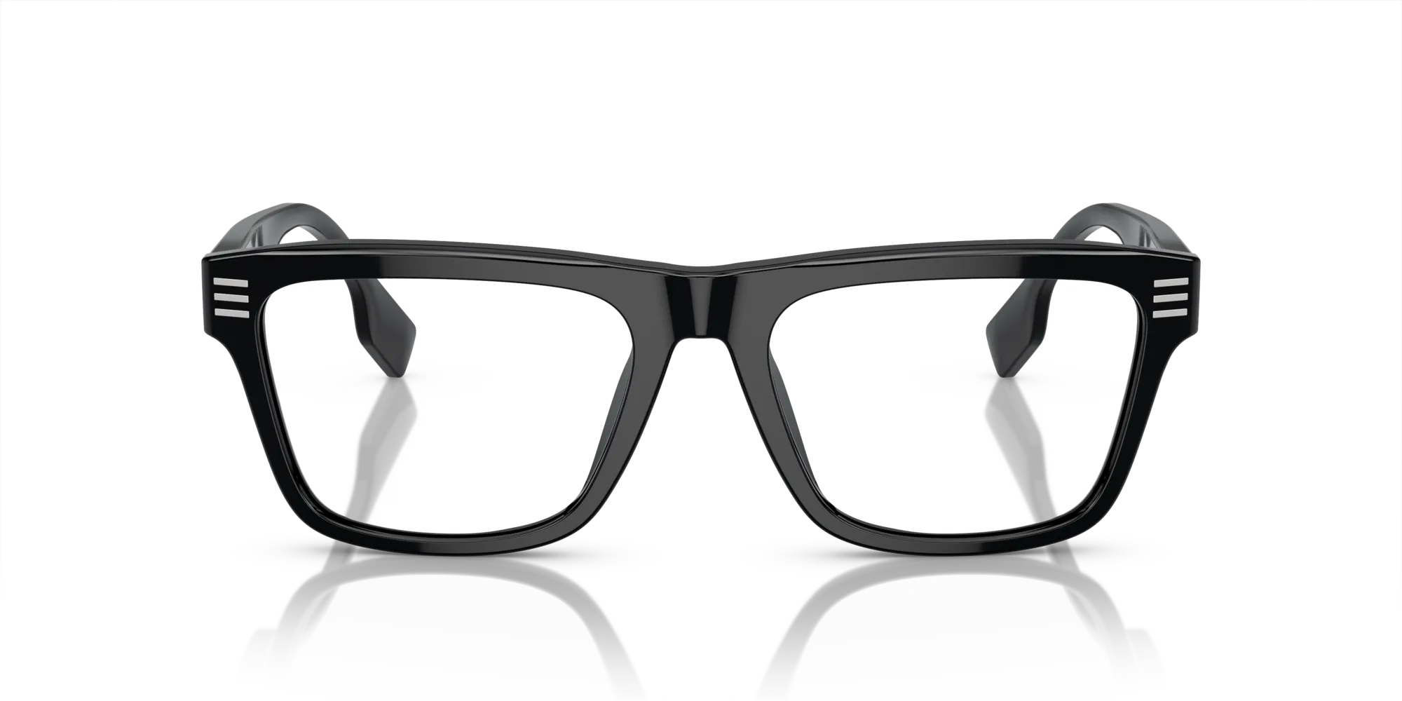 Burberry BE2387 3001 Montature da vista Acetato Nero Trasparente Squadrata Normale - immagine 3