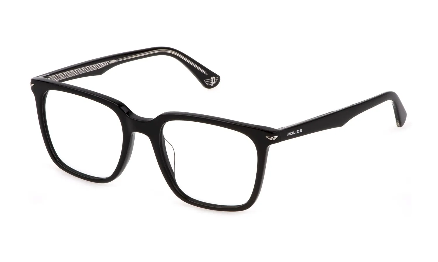 Police VPLG73 CHAMP 2 0700 Montature da vista Acetato Nero Squadrata - immagine 1