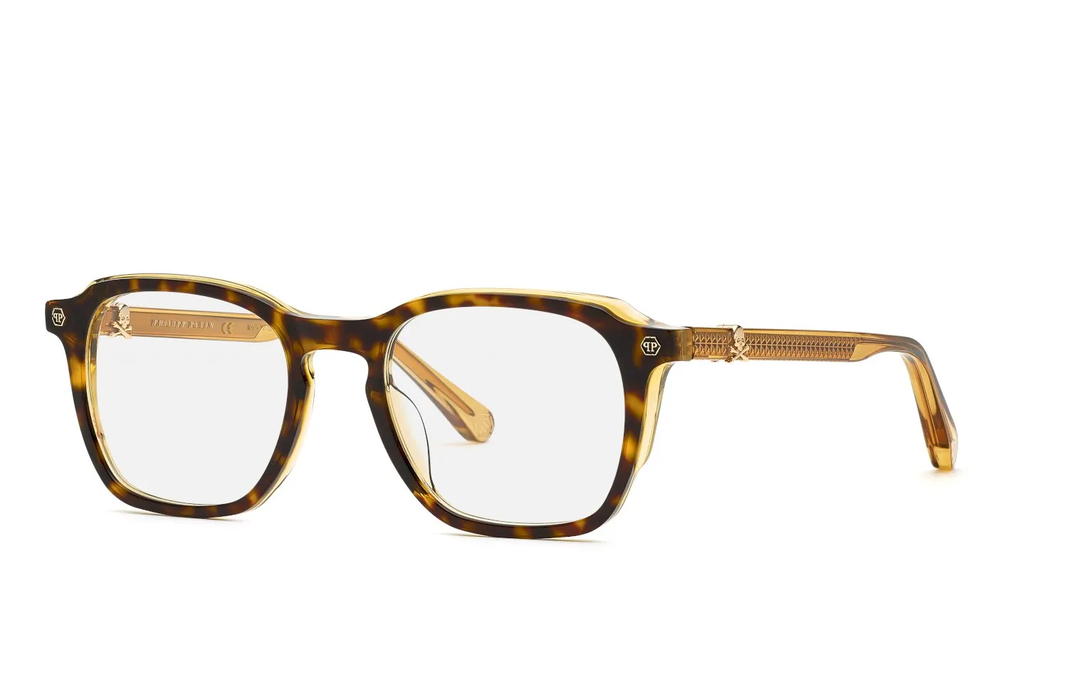 Philipp Plein VPP059V PLEIN VELVET SKY AMALFI. 0ADR Montature da vista Acetato Marrone Squadrata - immagine 1