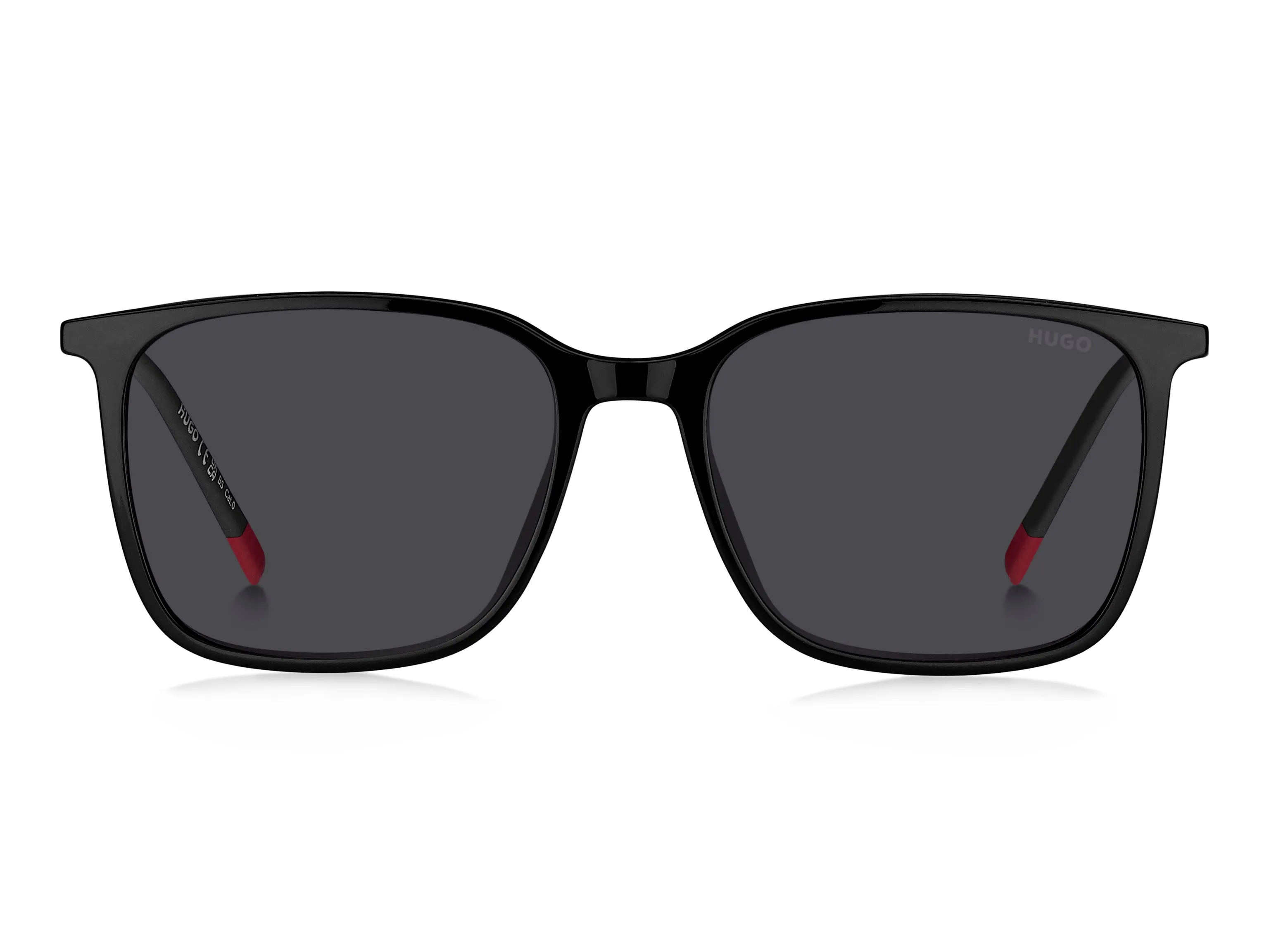 Hugo Boss HG 1270/CS 807/IR Occhiali da sole Iniettato Nero Grigio Squadrata Clip-on - immagine 3