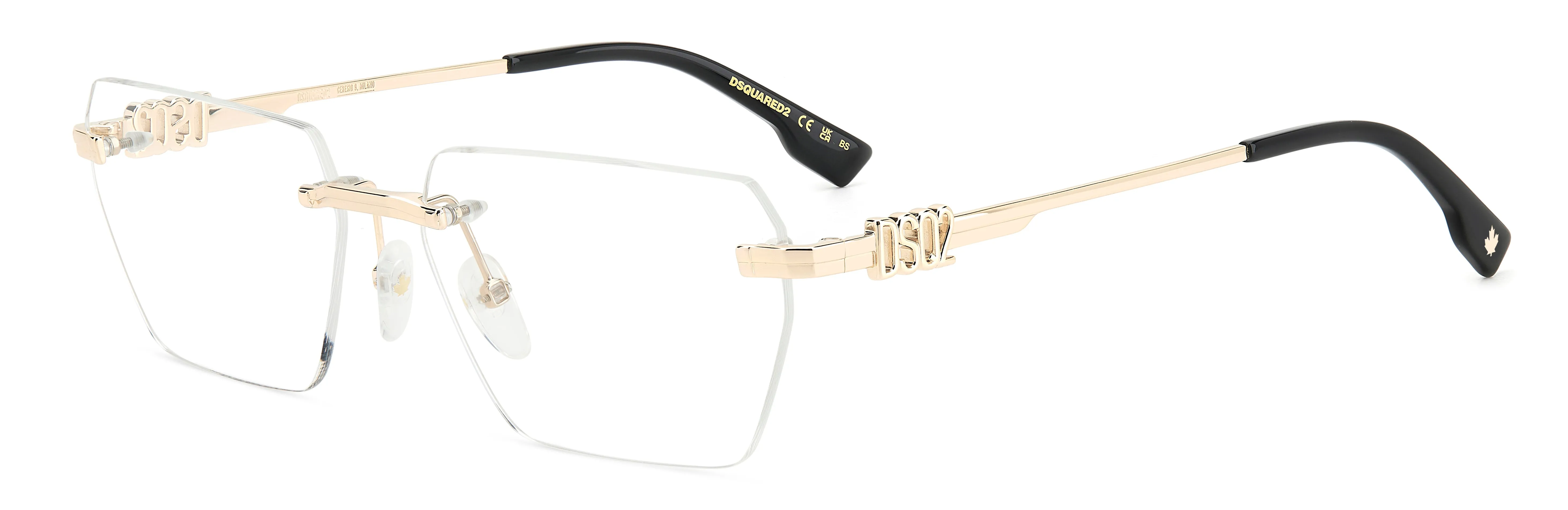 Dsquared2 D2 0102 3YG Montature da vista Metallo Oro Squadrata - immagine 1