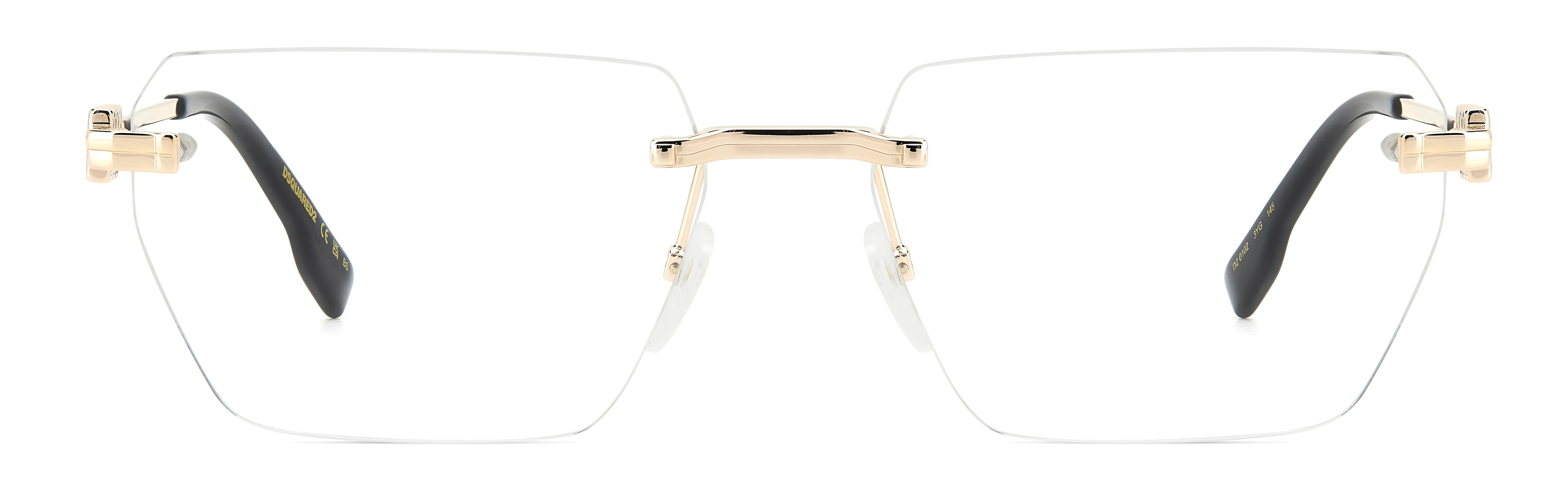 Dsquared2 D2 0102 3YG Montature da vista Metallo Oro Squadrata - immagine 2