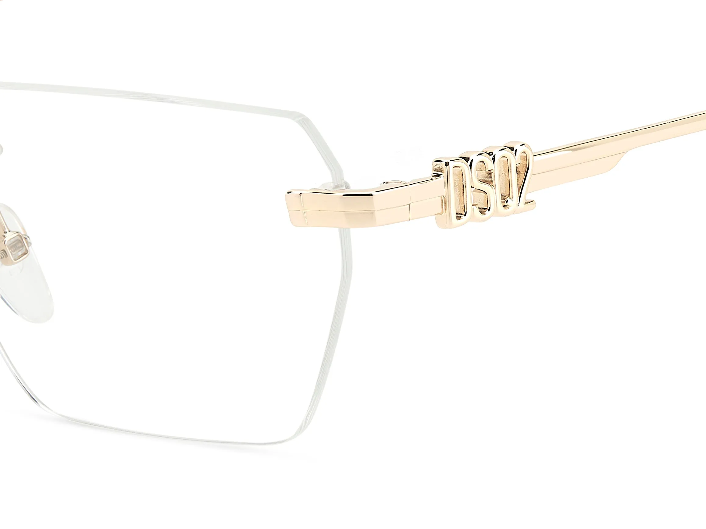 Dsquared2 D2 0102 3YG Montature da vista Metallo Oro Squadrata - immagine 3