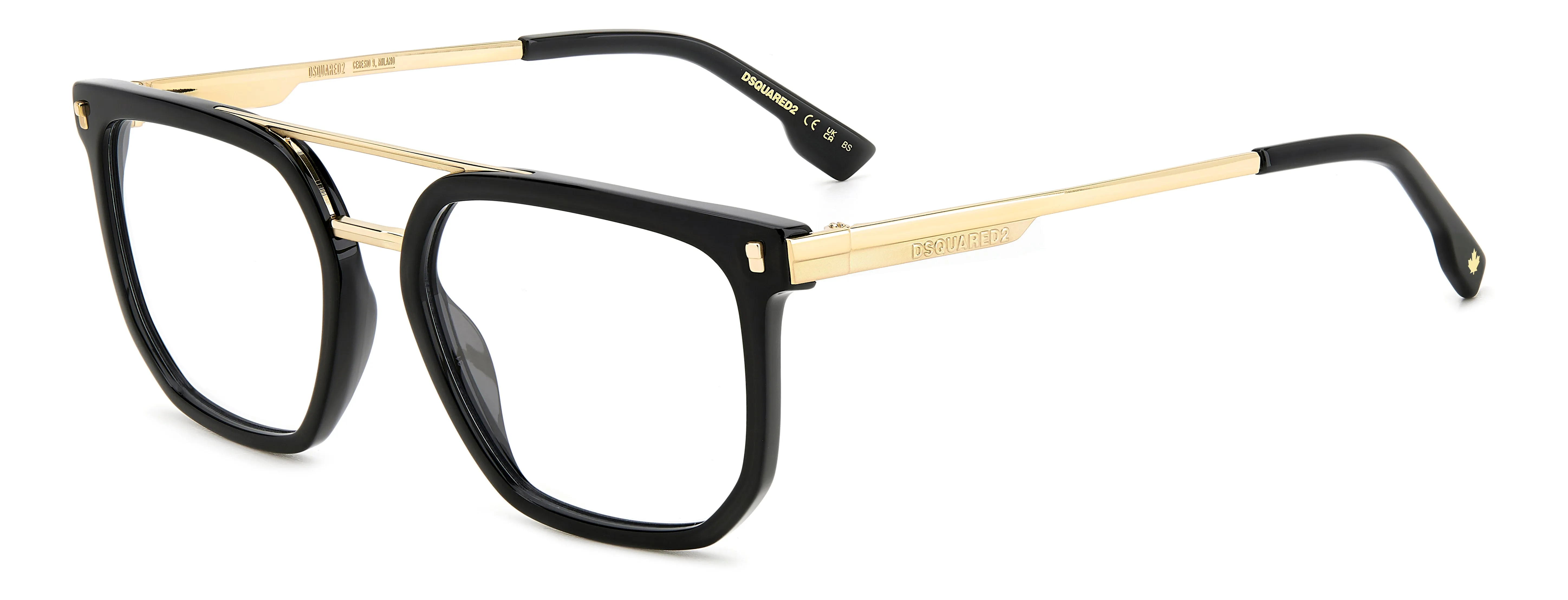 Dsquared2 D2 0112 807 Montature da vista Acetato Nero Geometrica - immagine 1