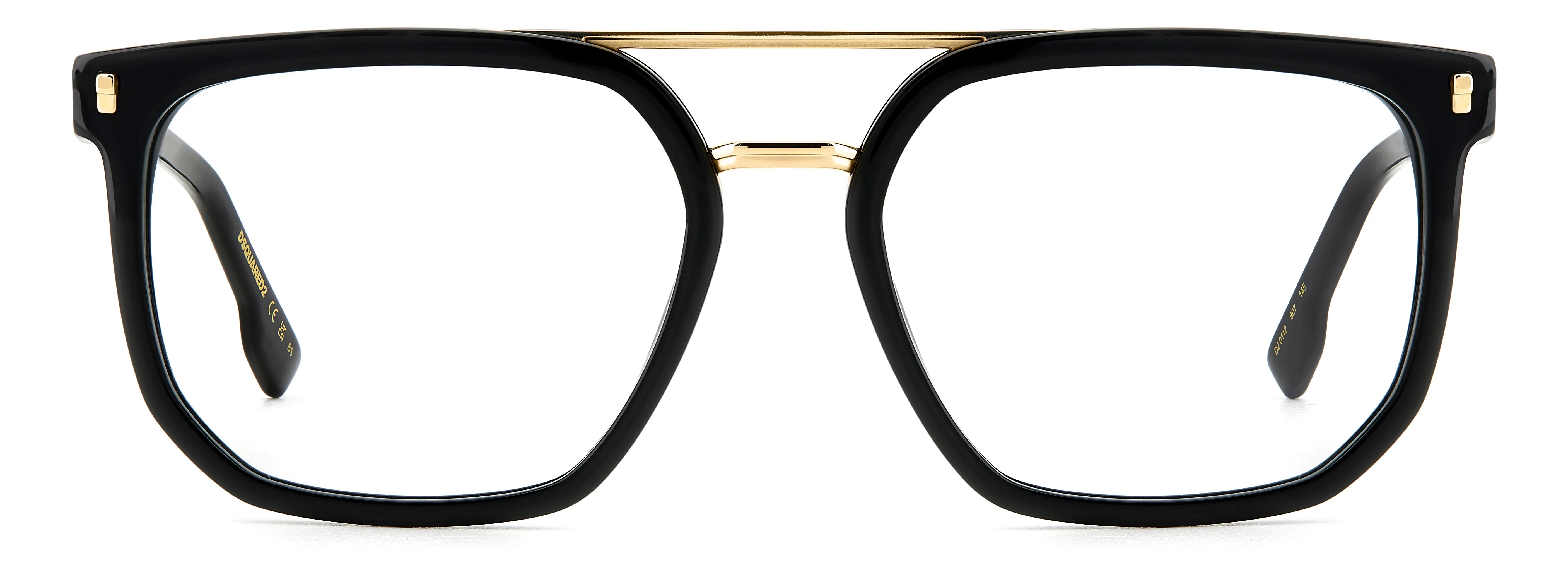 Dsquared2 D2 0112 807 Montature da vista Acetato Nero Geometrica - immagine 2