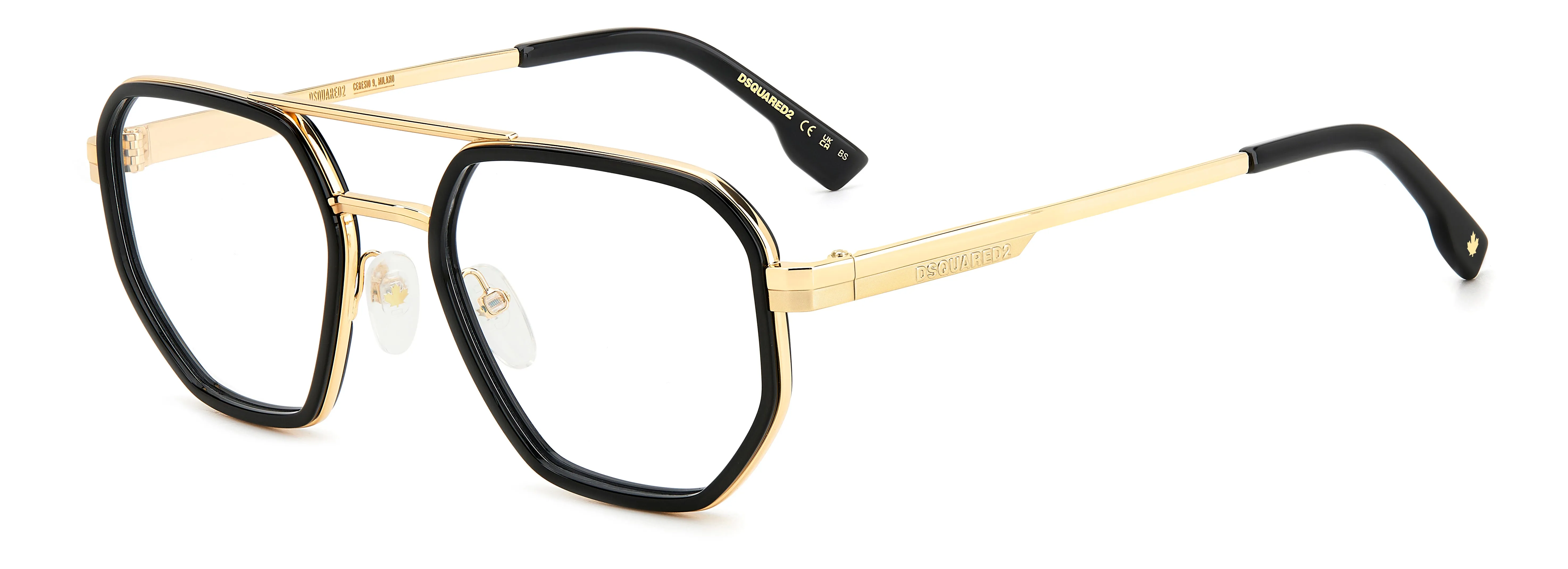 Dsquared2 D2 0111 807 Montature da vista Metallo Nero Geometrica - immagine 1