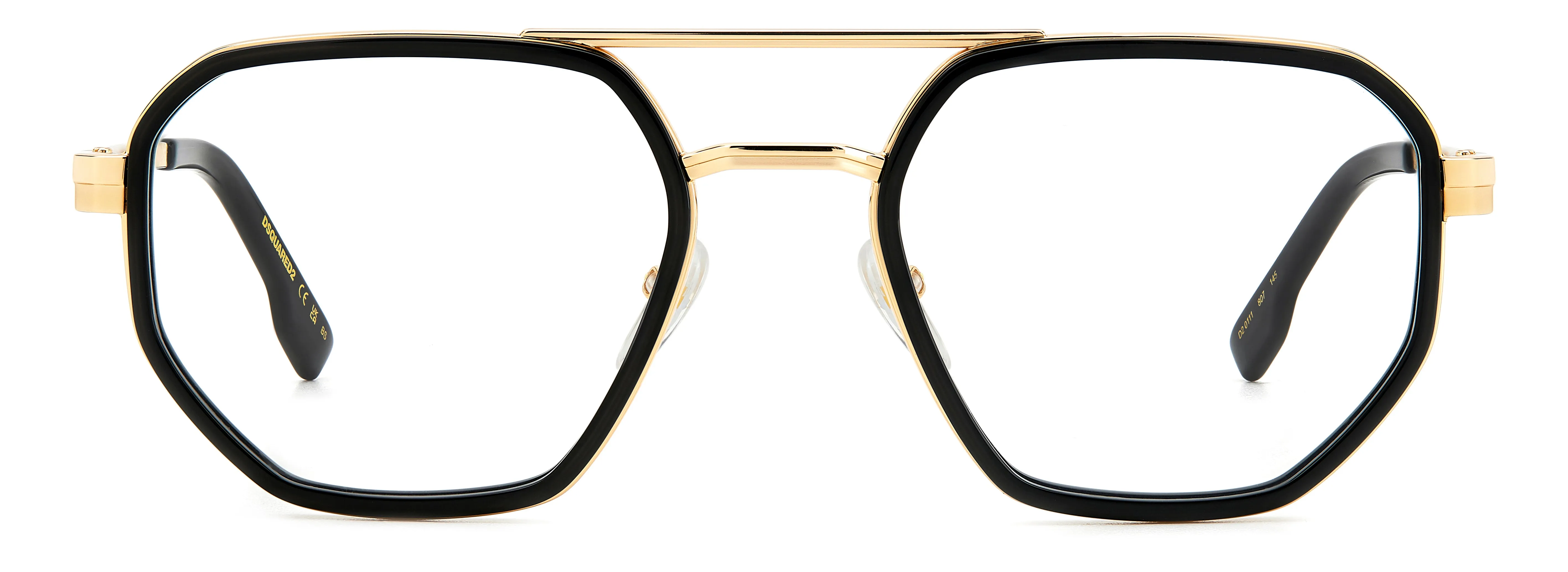 Dsquared2 D2 0111 807 Montature da vista Metallo Nero Geometrica - immagine 2