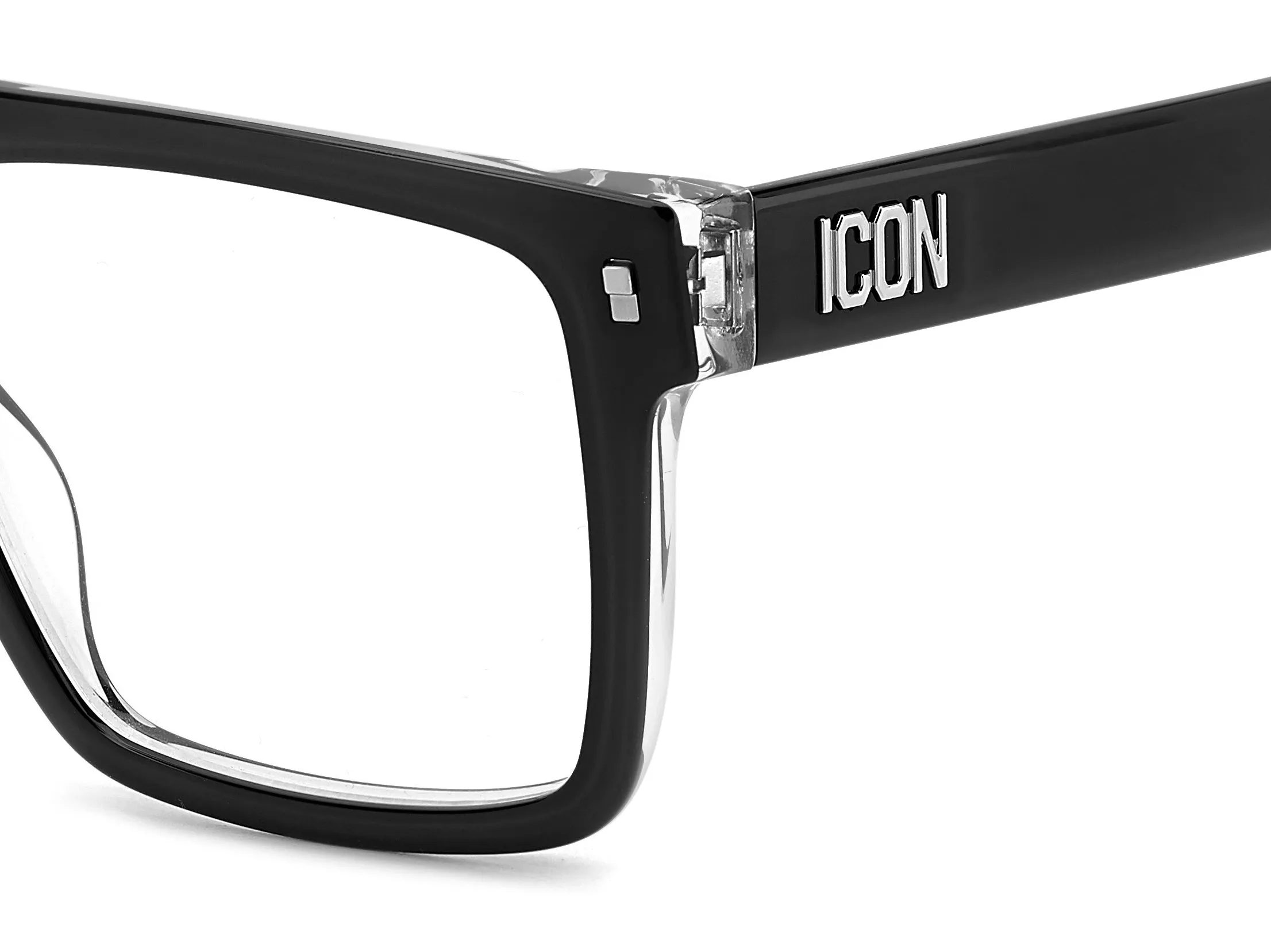 Dsquared2 ICON 0012 7C5 Montature da vista Acetato Nero Squadrata - immagine 3