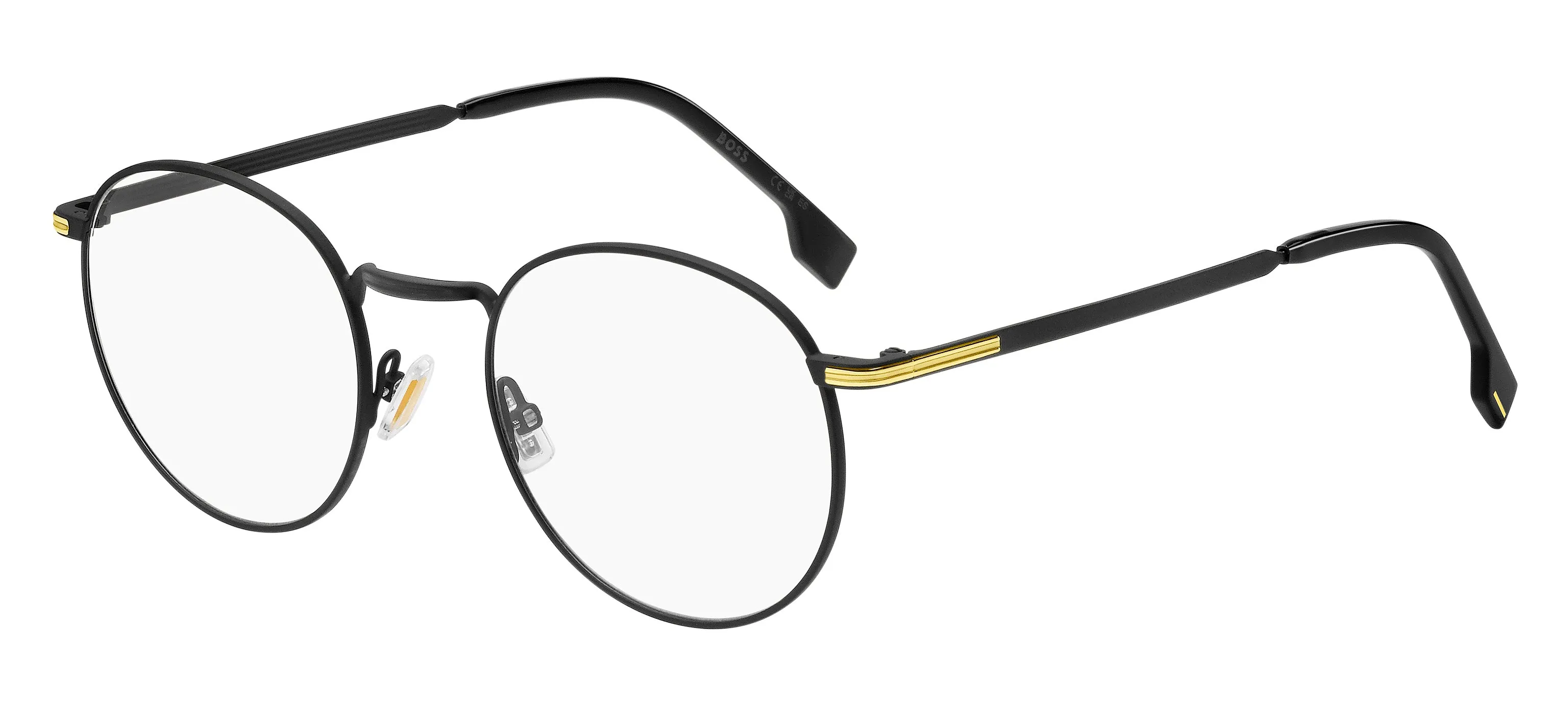 Hugo Boss BOSS 1605 2M2 Montature da vista Acciaio Nero Rotonda - immagine 1