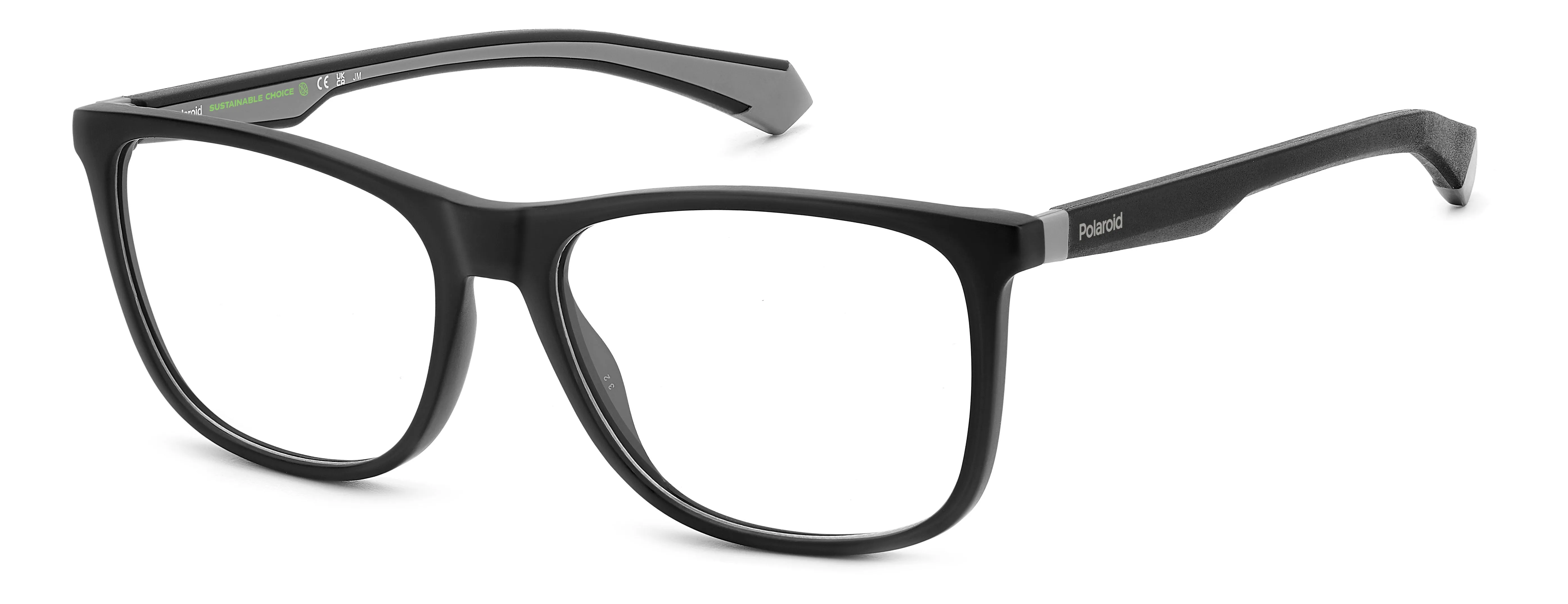 Polaroid PLD D517 O6W Montature da vista Plastica Nero opaco/Grigio Squadrata - immagine 1