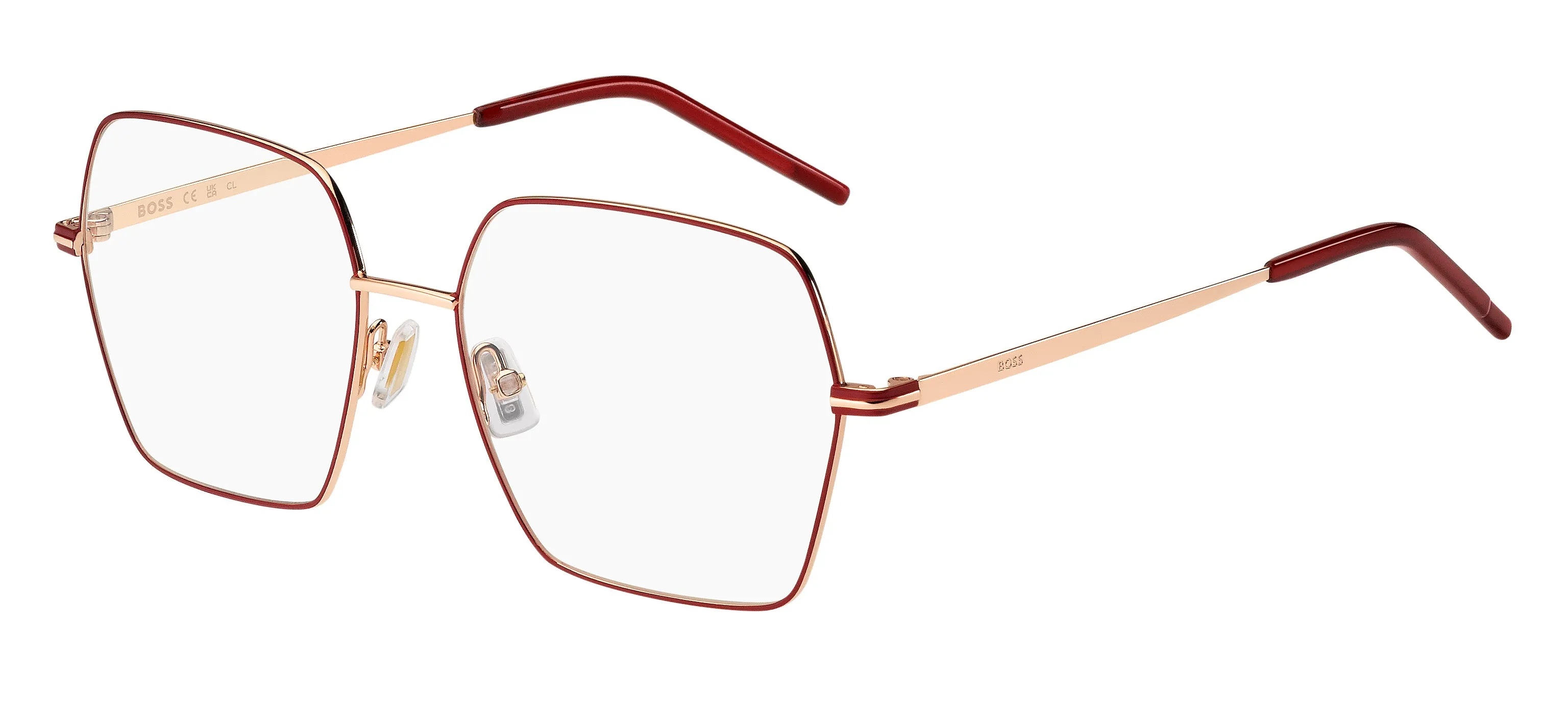 Hugo Boss BOSS 1592 Y11 Montature da vista Metallo Oro rosso Squadrata - immagine 1