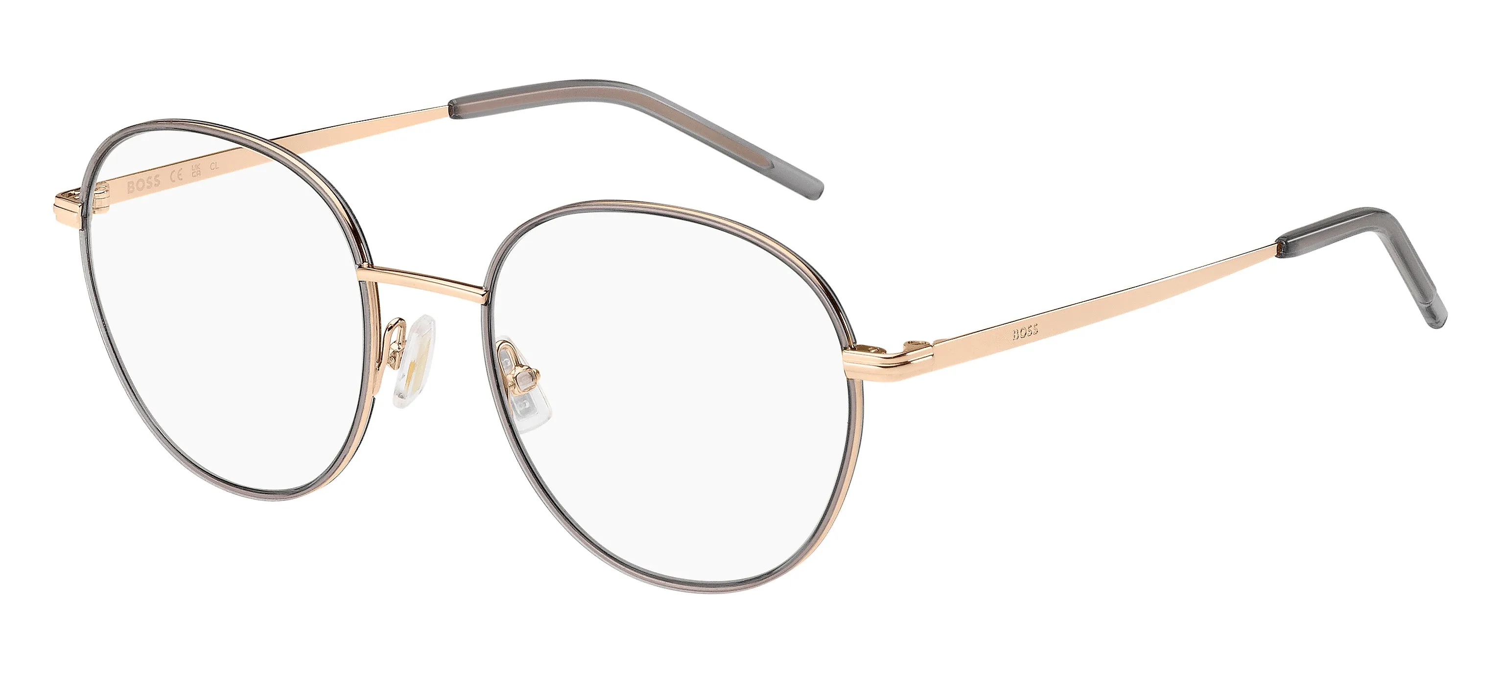 Hugo Boss BOSS 1594 2F7 Montature da vista Metallo Oro / Grigio Rotonda - immagine 1