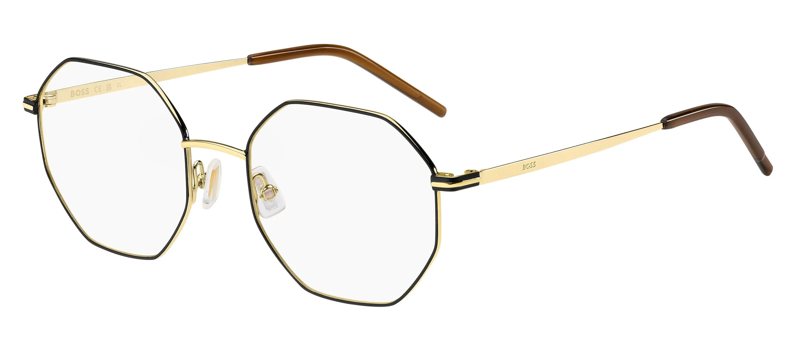 Hugo Boss BOSS 1590 RHL Montature da vista Metallo Oro / Nero Geometrica - immagine 1
