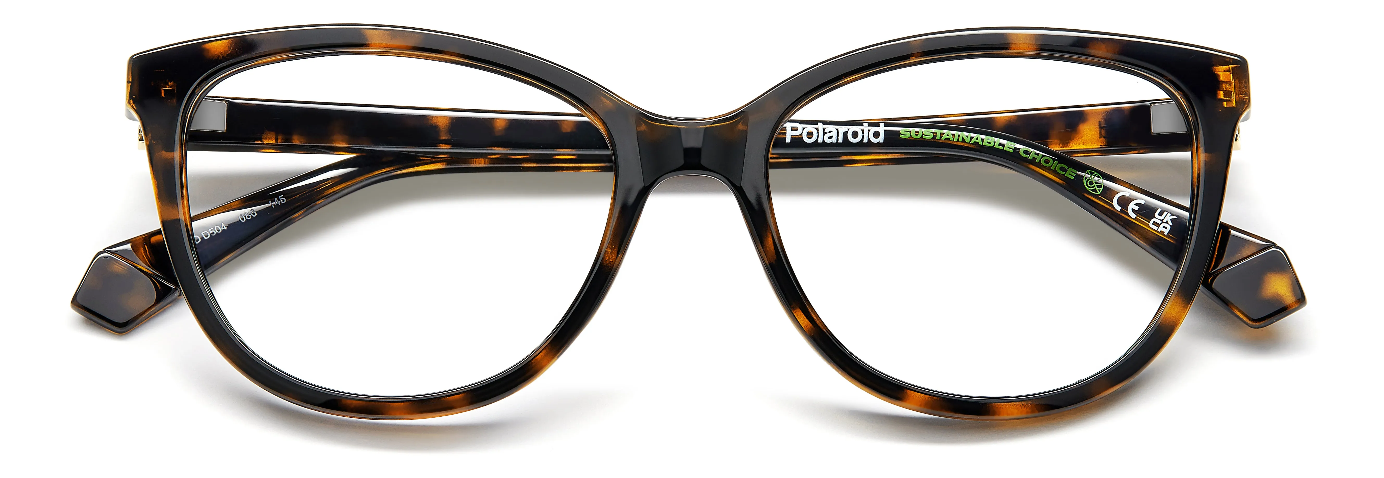 Polaroid PLD D504 086 Montature da vista Plastica Havana Cat Eye - immagine 3