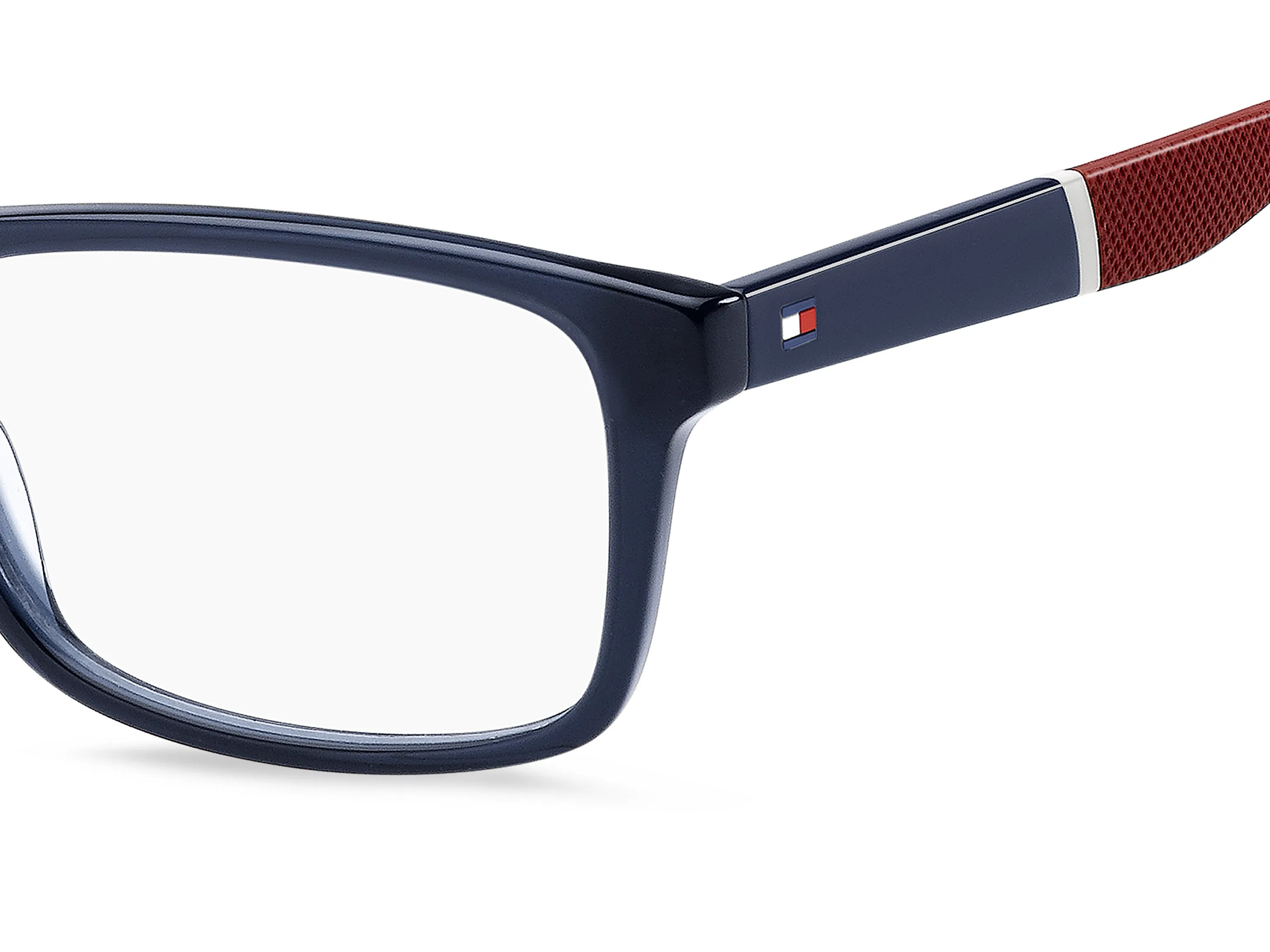 Tommy Hilfiger TH 2044 8RU Montature da vista Acetato Blu/Rosso Squadrata - immagine 3