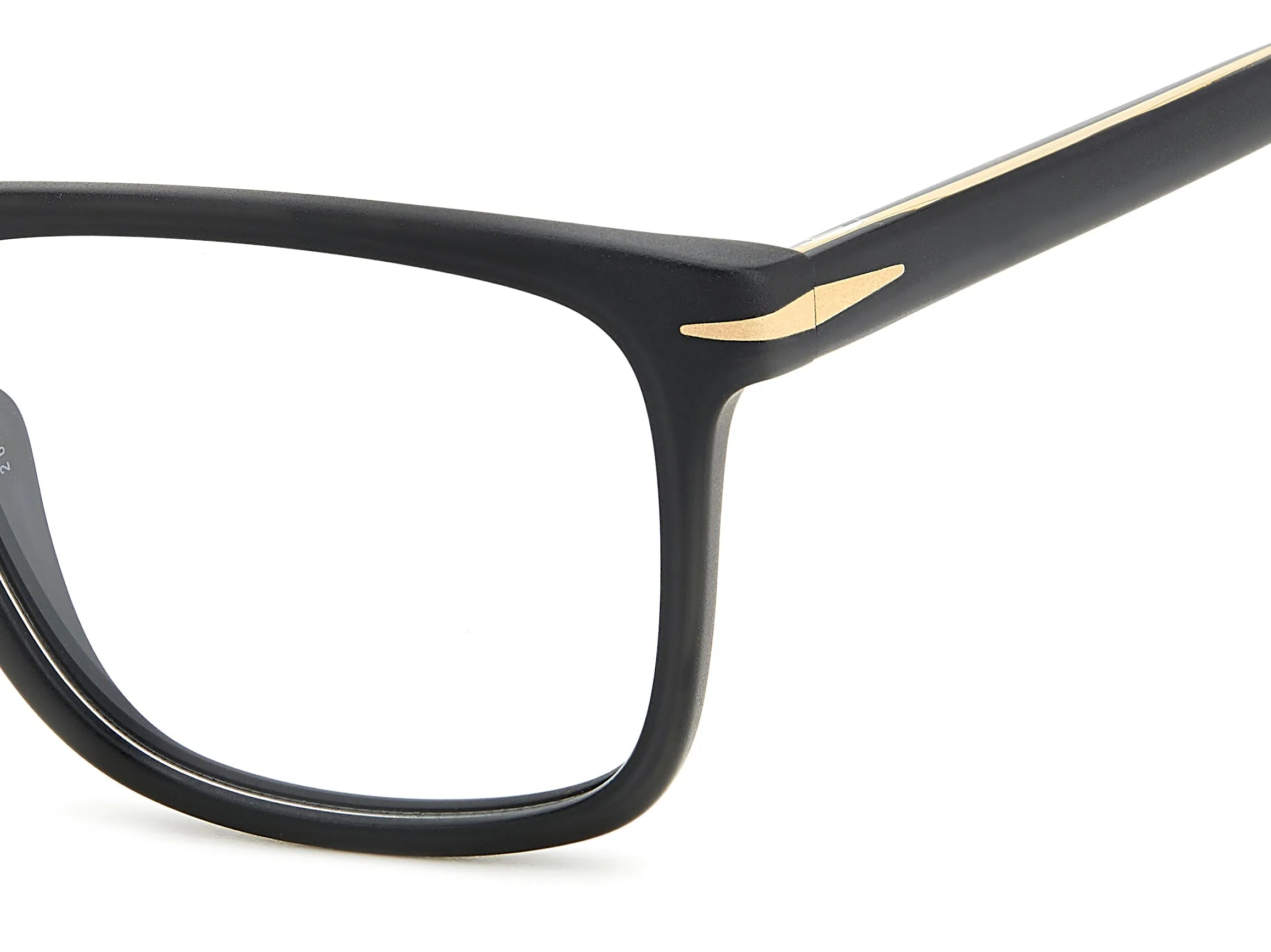 DAVID BECKHAM DB 7115 I46 Montature da vista Acetato Oro Nero Opaco Squadrata - immagine 3