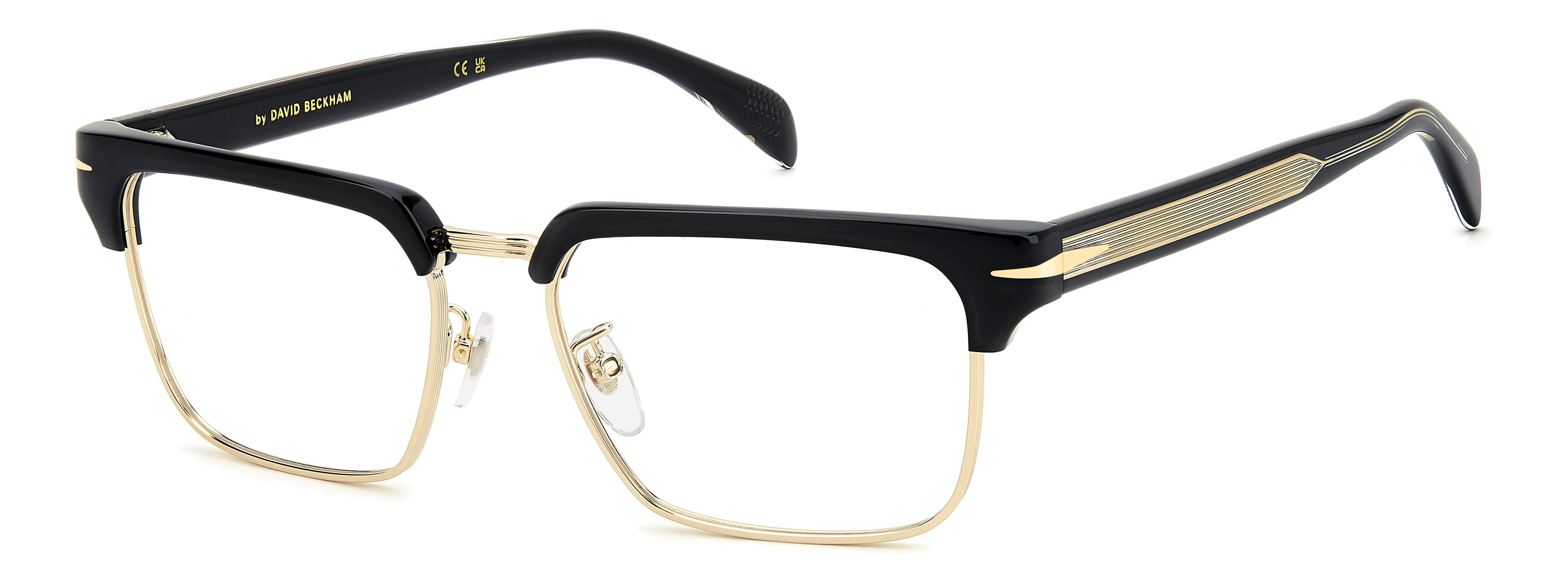 DAVID BECKHAM DB 7112 2M2 Montature da vista Metallo Nero/Oro Squadrata - immagine 1