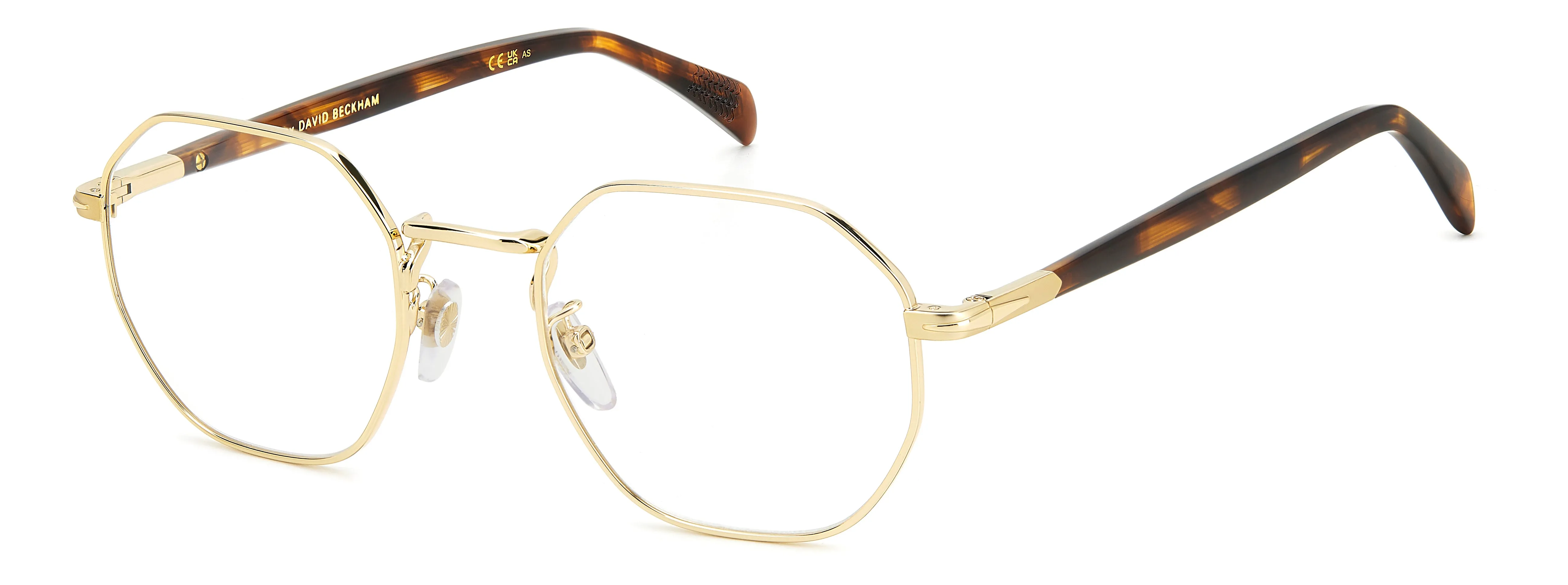DAVID BECKHAM DB 1133 T5U Montature da vista Metallo Oro Havana Geometrica - immagine 1