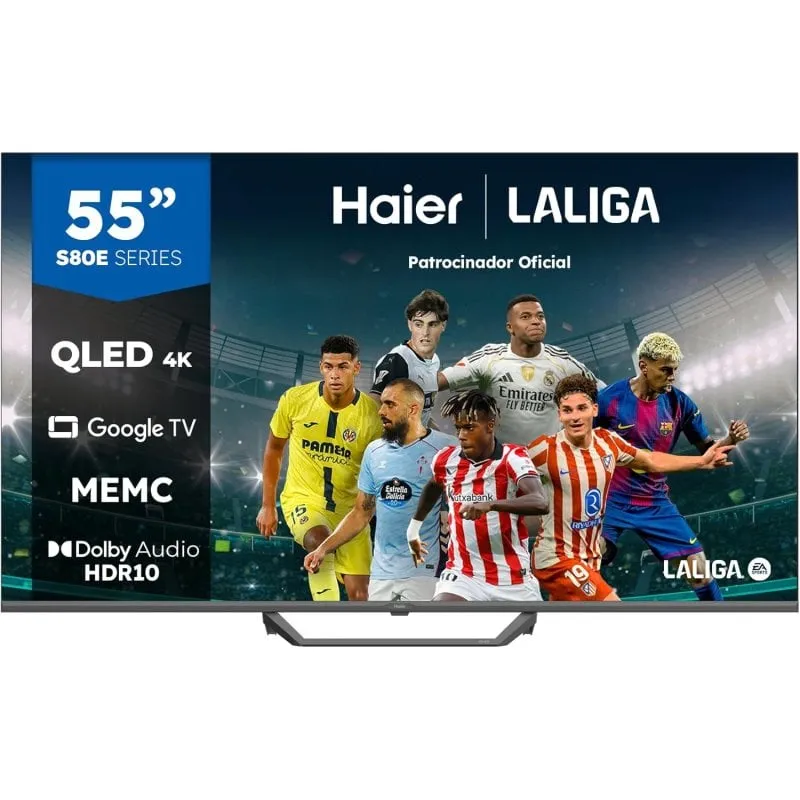 TV Haier QLED H55S80EUX 55" 4K Ultra HD Google TV 120 Hz Direct LED - immagine 1