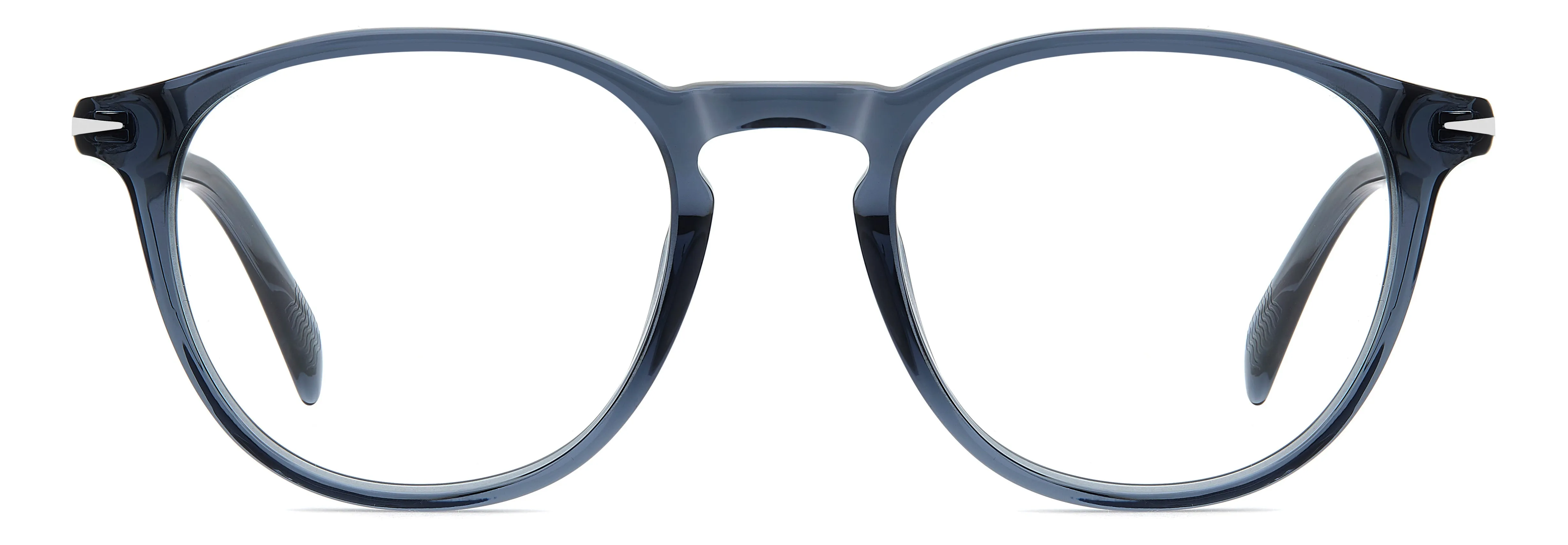 DAVID BECKHAM DB 1018 PJP Montature da vista Acetato Blu Rotonda - immagine 2