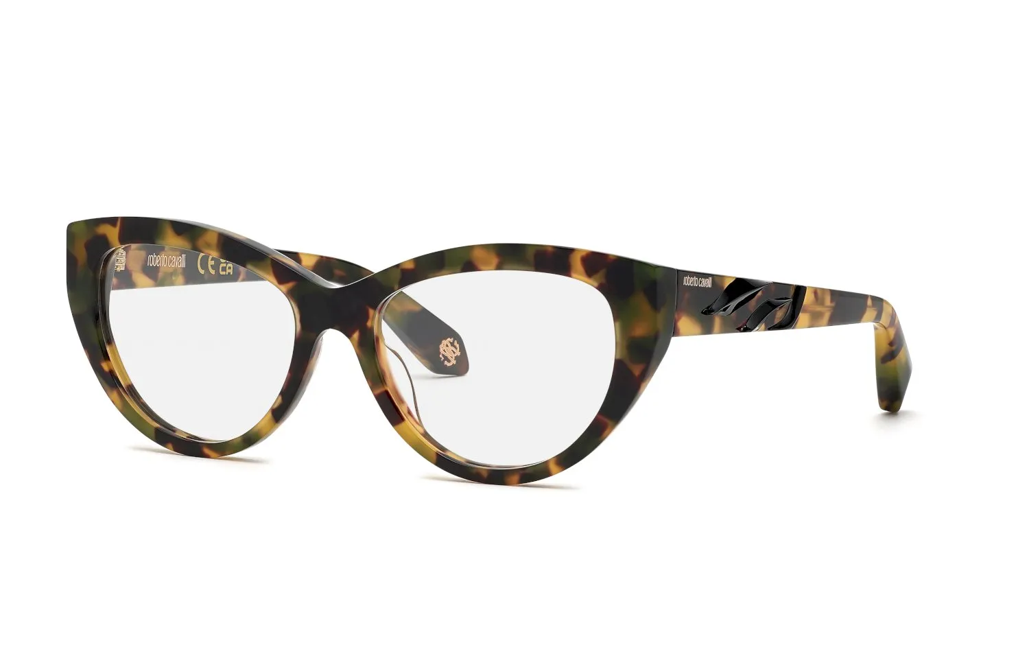 Roberto Cavalli VRC024M 0AGG Montature da vista Acetato Havana Cat Eye - immagine 1