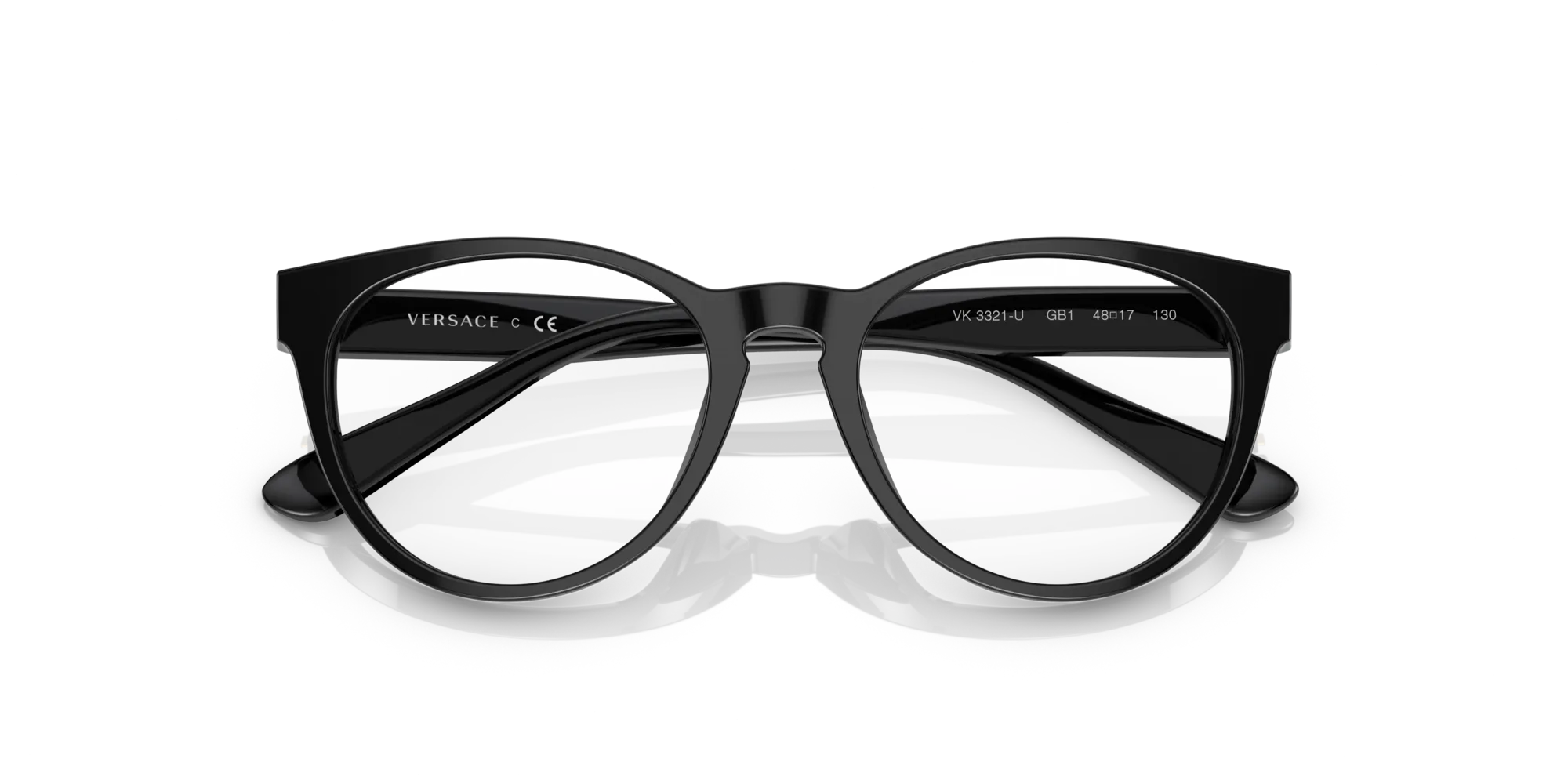 Versace VK3321U GB1 Montature da vista Acetato Nero Pantos Normale - immagine 2