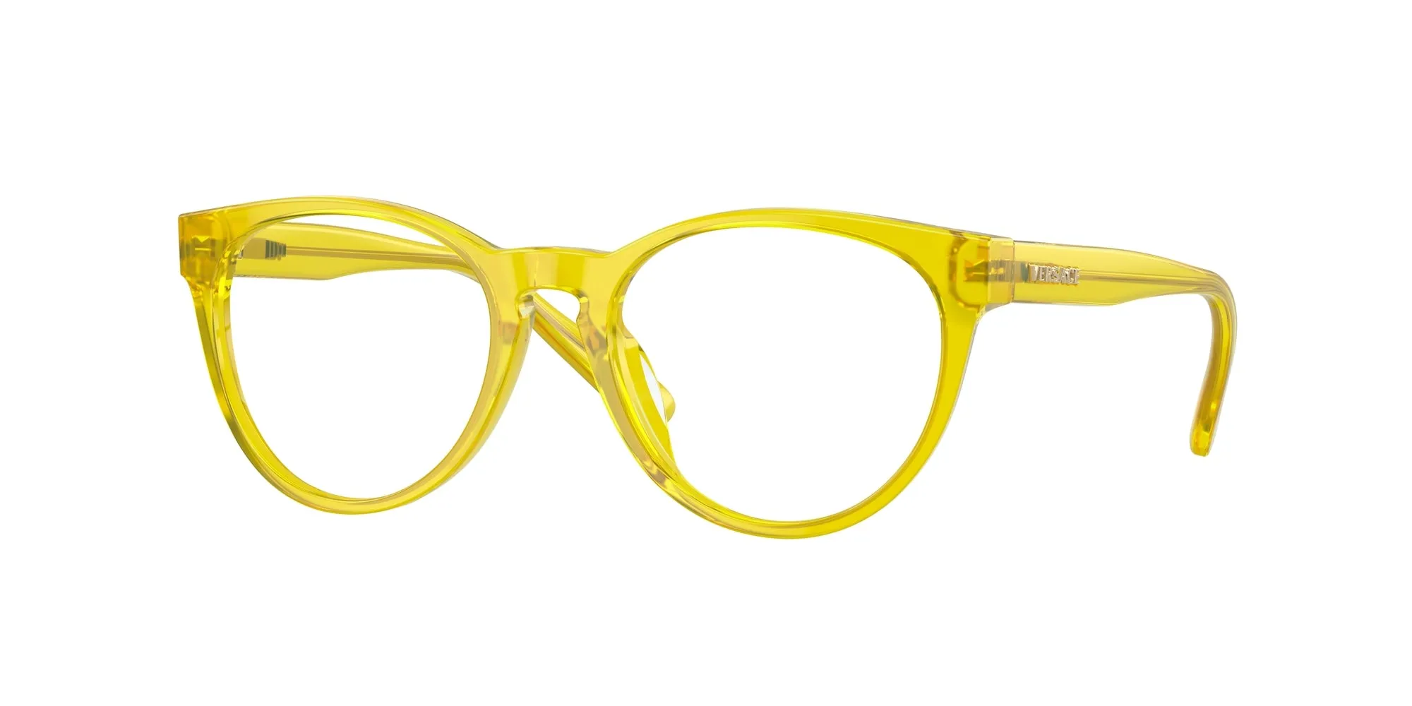 Versace VK3321U 5374 Montature da vista bambino Acetato Giallo Trasparente Pantos Normale - immagine 1