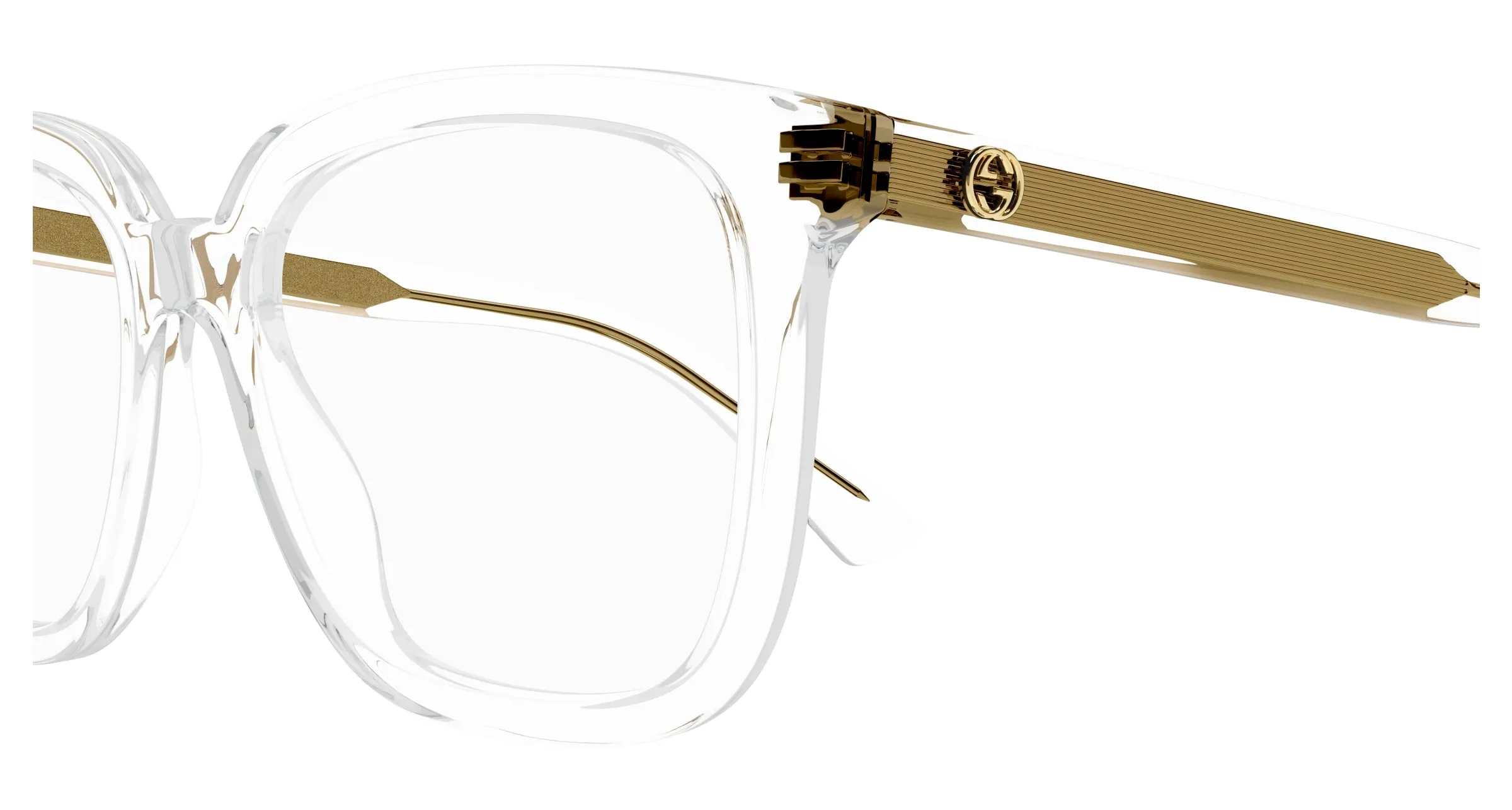 Gucci GG1319O 003 Montature da vista Acetato Trasparente Squadrata - immagine 3