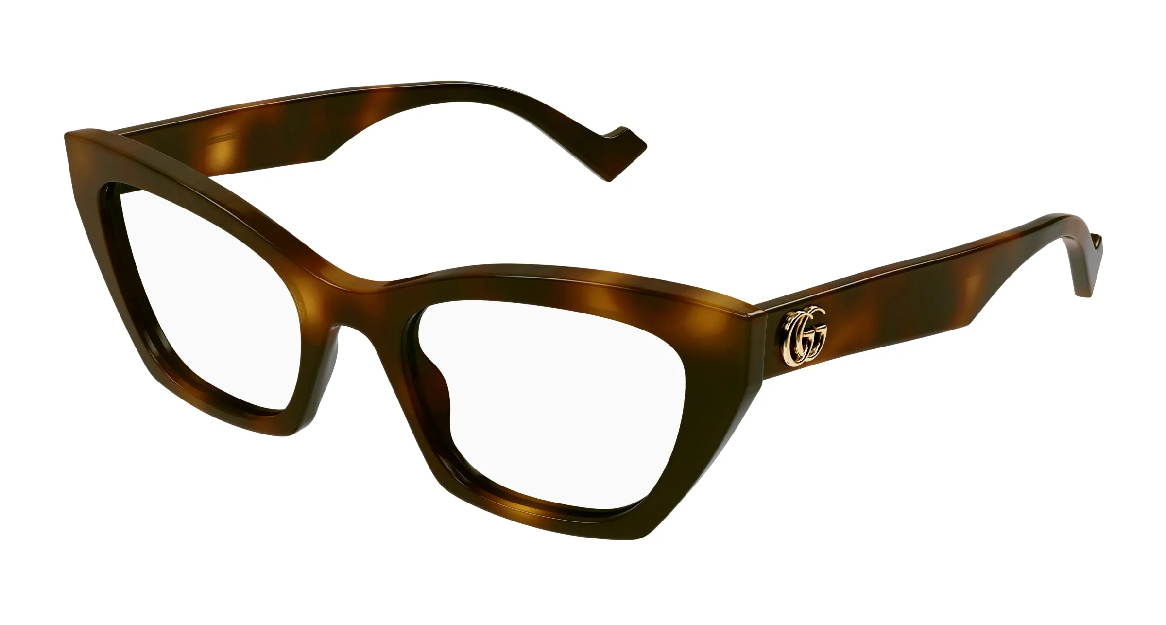 Gucci GG1334O 002 Montature da vista Acetato Havana Cat Eye - immagine 1