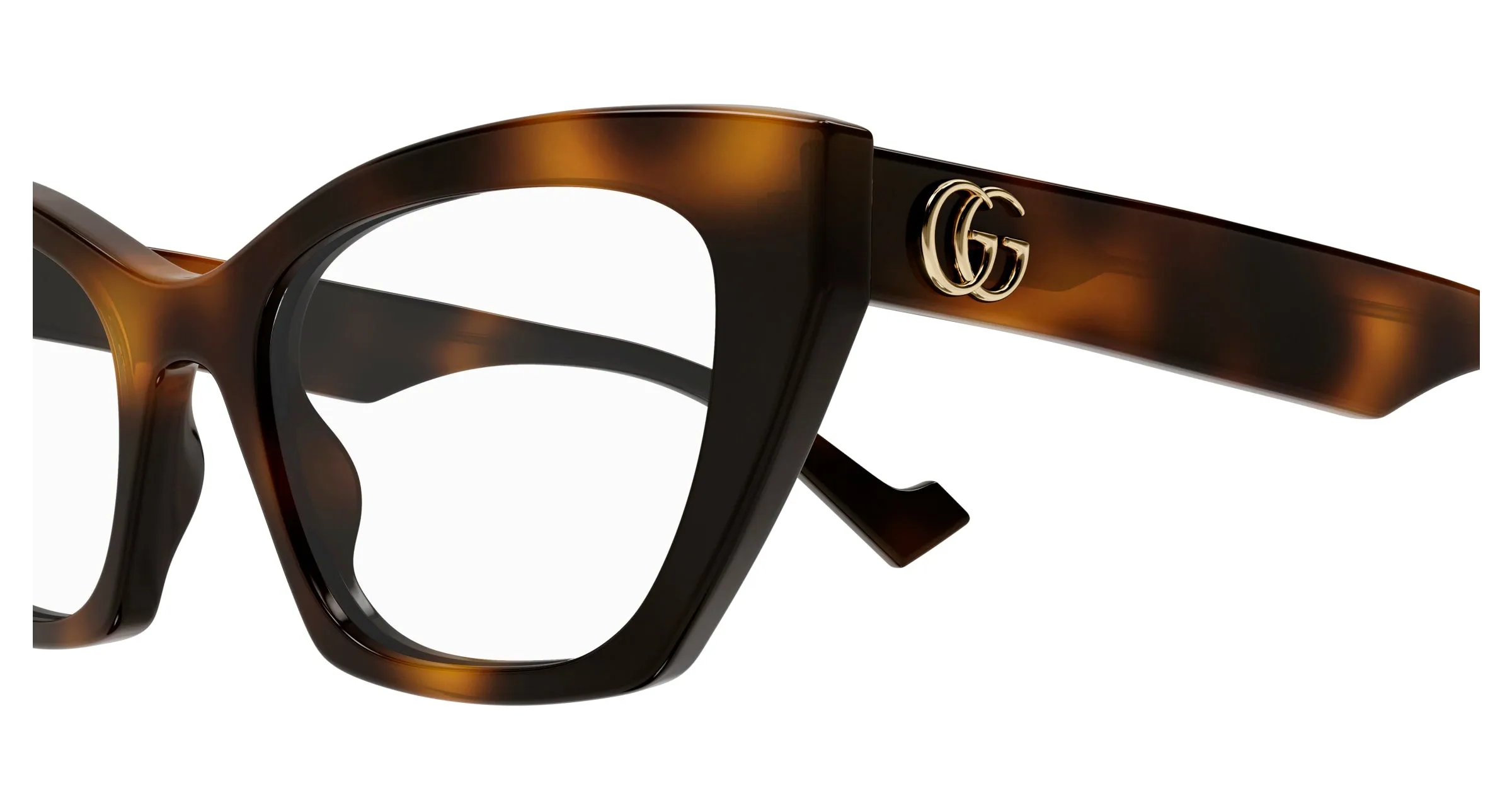 Gucci GG1334O 002 Montature da vista Acetato Havana Cat Eye - immagine 3