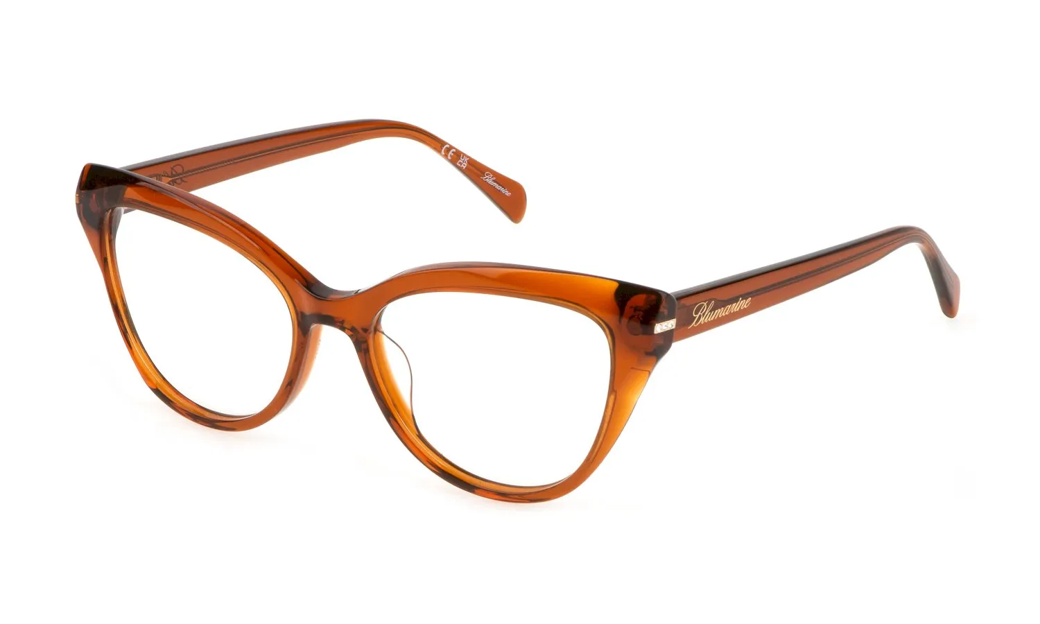 Blumarine VBM821S 0M84 Montature da vista Acetato Marrone Farfalla - immagine 1