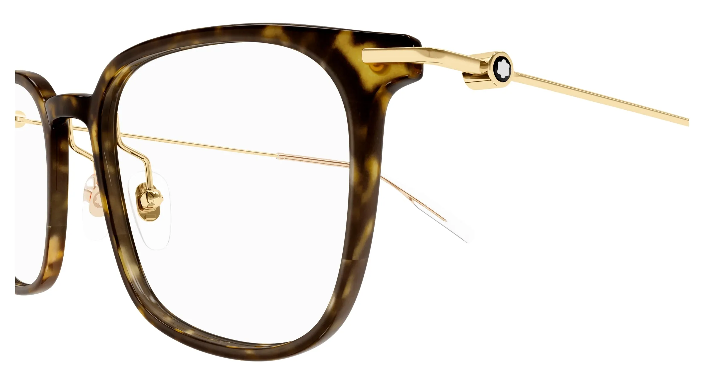 Montblanc MB0100O 007 Montature da vista Iniettato Havana Squadrata - immagine 3