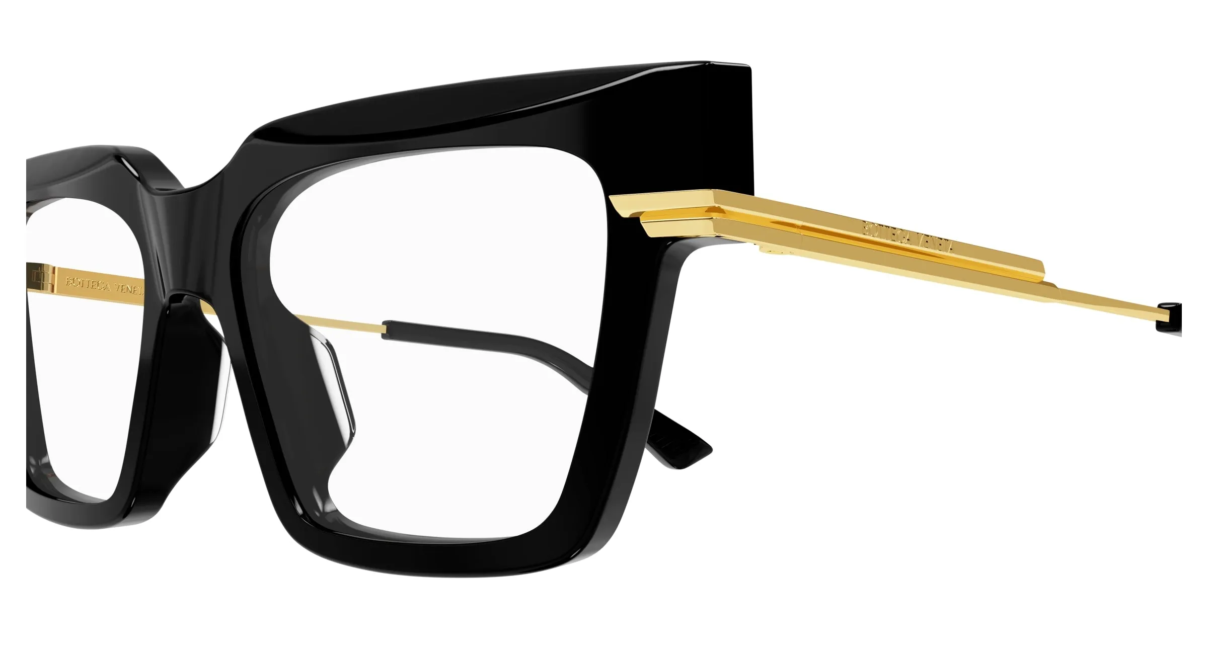 Bottega Veneta BV1243O 001 Montature da vista Acetato Nero Squadrata - immagine 3