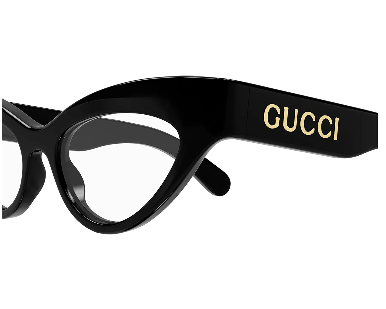 Gucci Donna GG1295O 001 Montature da vista Acetato Nero Cat Eye - immagine 3