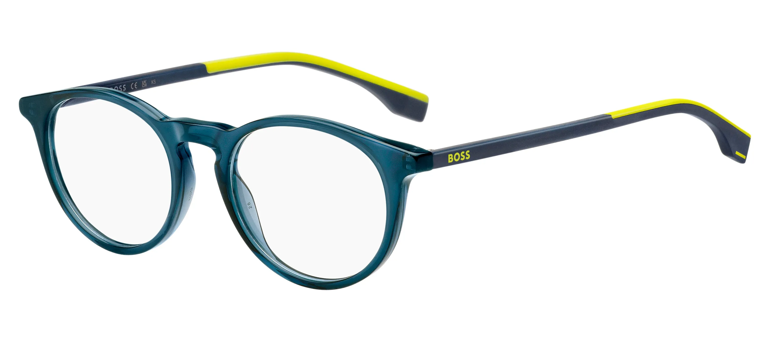 Hugo Boss Junior Hugo Boss BOSS 1545 DCD Montature da vista bambino Acetato Blu/Giallo Rotonda - immagine 1