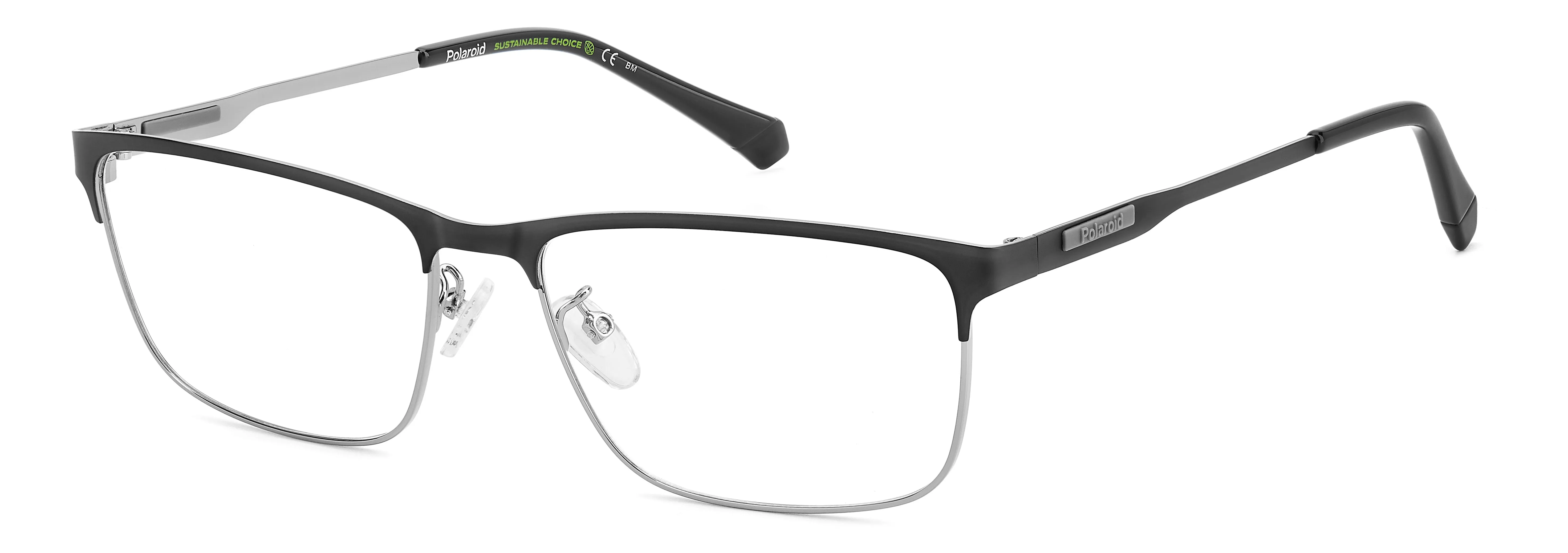 Polaroid PLD D495/G TI7 Montature da vista Metallo Nero opaco / Rutenio Squadrata - immagine 1
