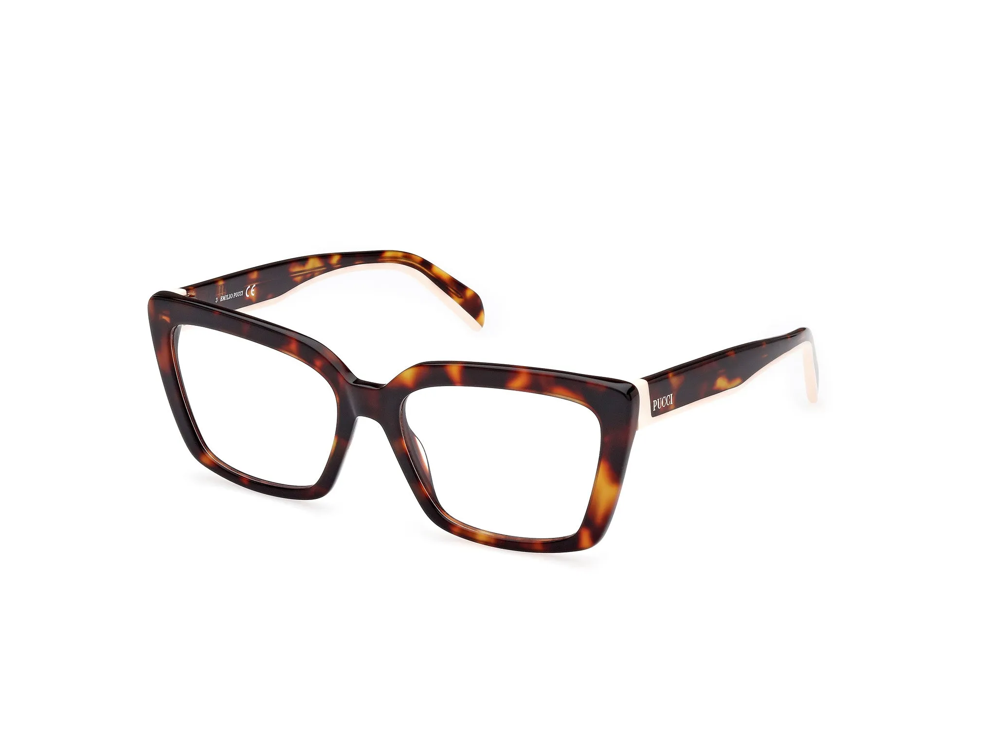 Emilio Pucci EP5224 54 Montature da vista Acetato Havana Squadrata Normale - immagine 1