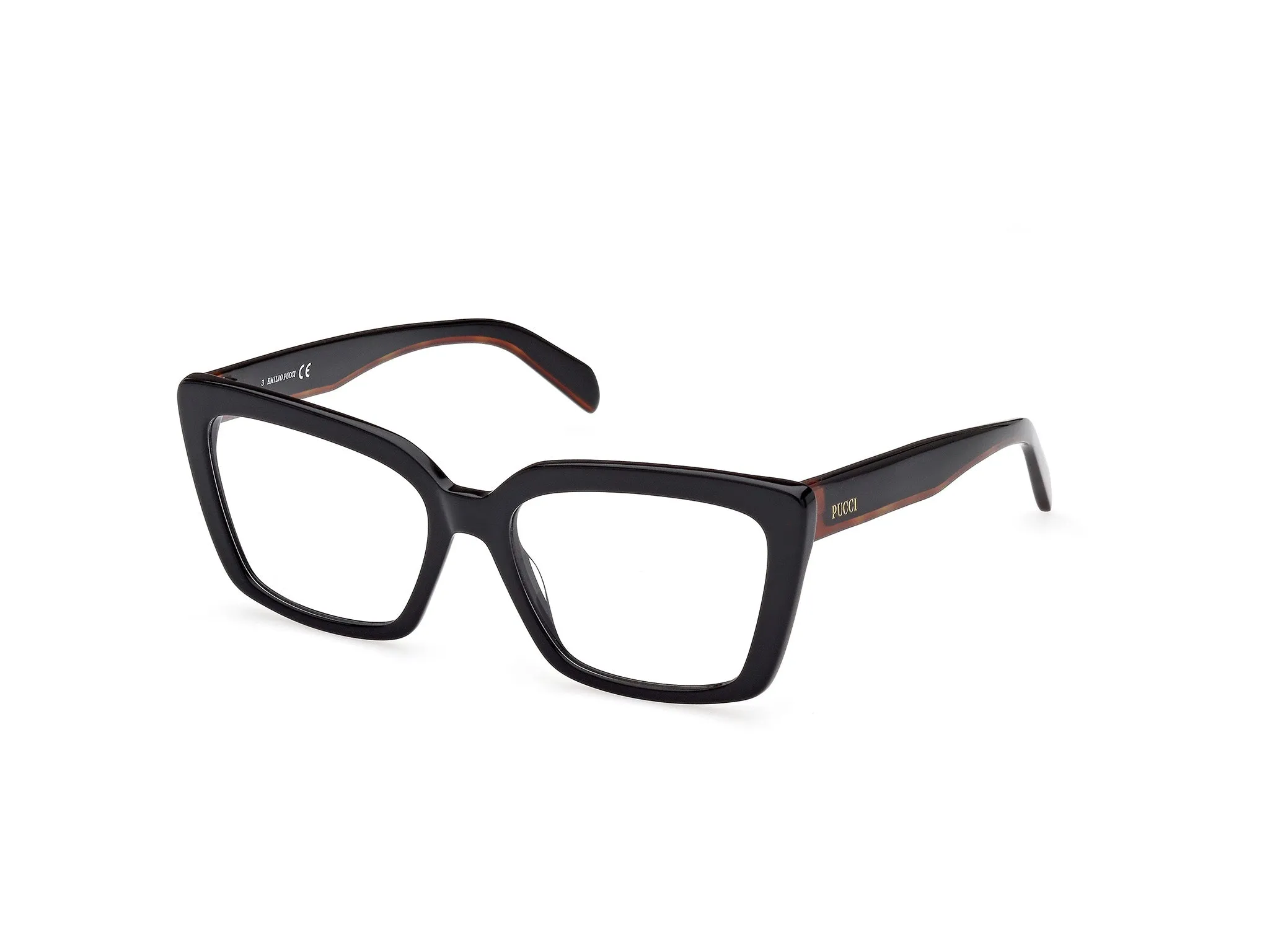 Emilio Pucci EP5224 1 Montature da vista Acetato Nero Squadrata Normale - immagine 1