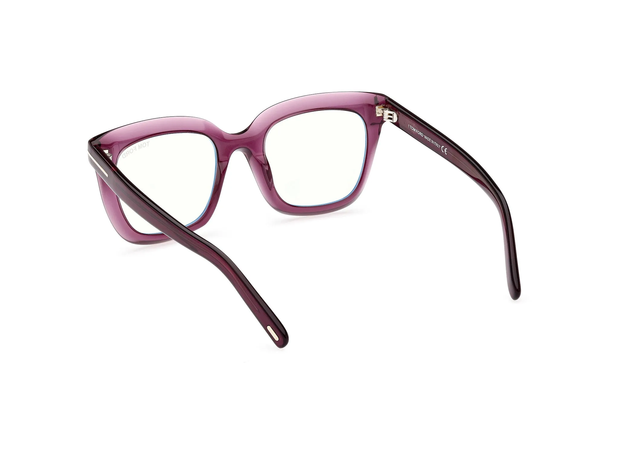 TOM FORD FT5880-B 81 Montature da vista Acetato Viola Squadrata Normale - immagine 4